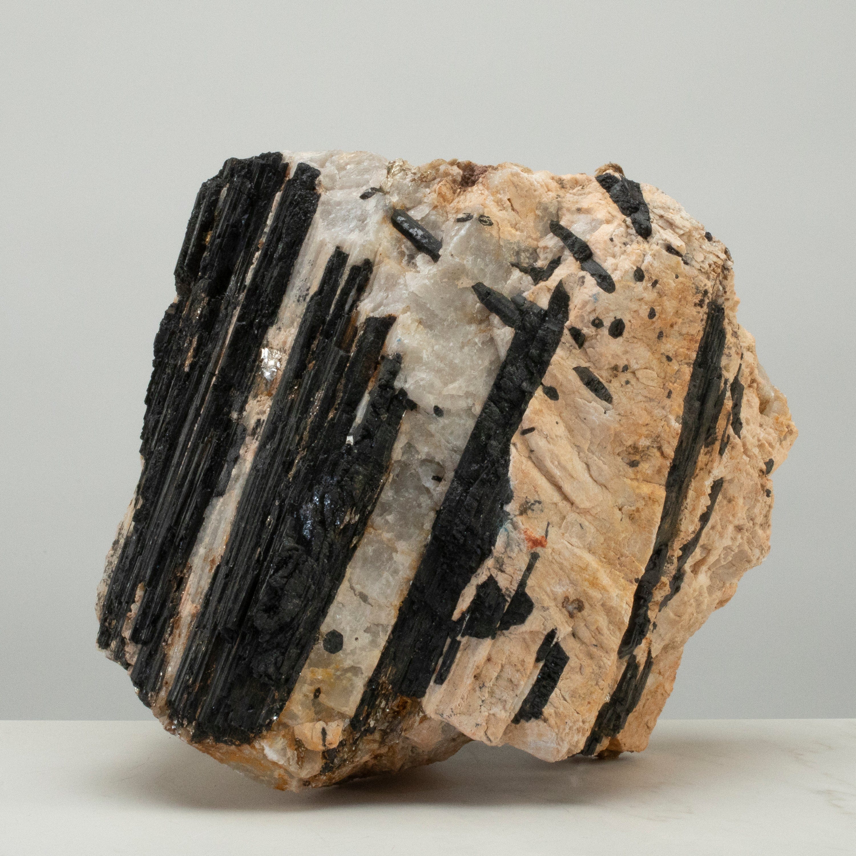 Kalifano Black Tourmaline Raw Black Tourmaline and Mica Log 11" / 39lbs BT2600.002