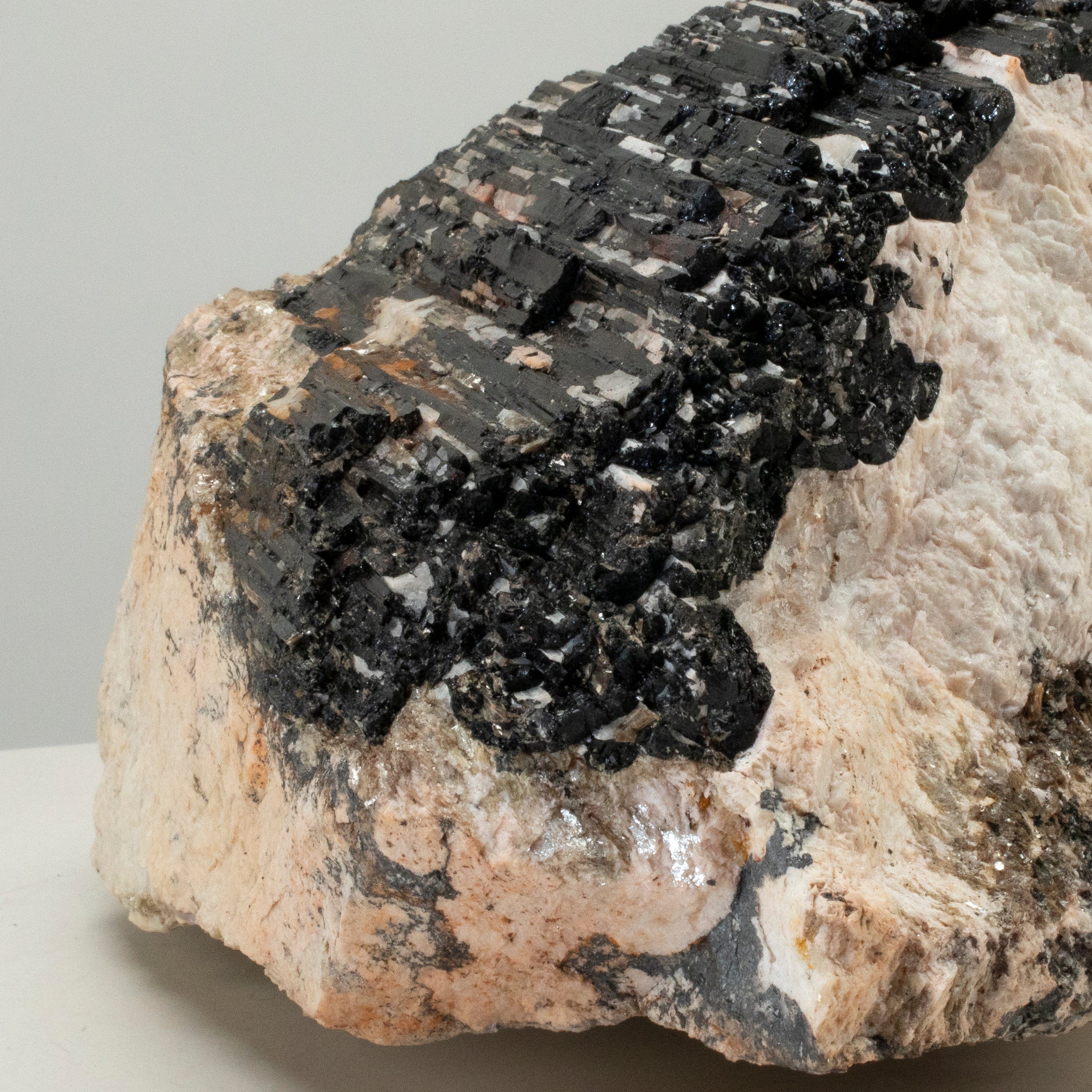 Kalifano Black Tourmaline Raw Black Tourmaline and Mica Log 12" / 21.2lbs BT1600.001