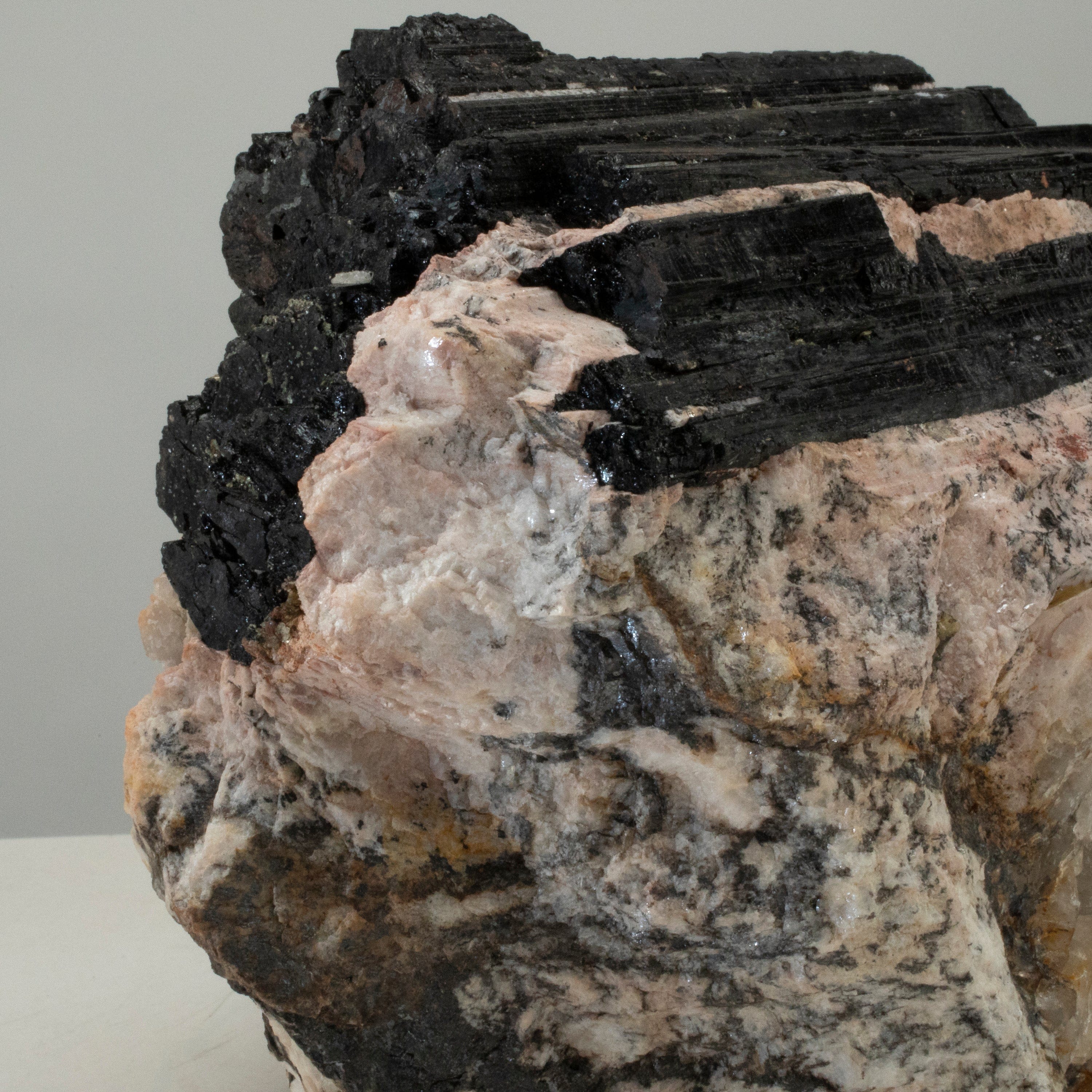 Kalifano Black Tourmaline Raw Black Tourmaline and Mica Log 12" / 25.4lbs BT1800.003