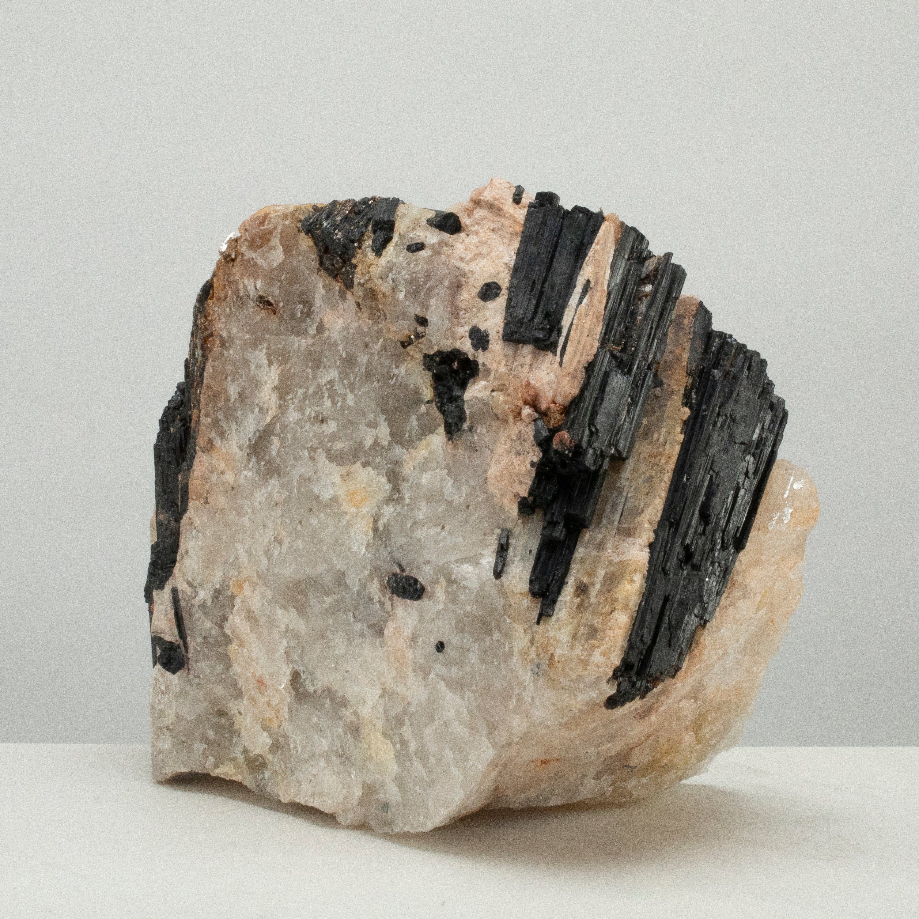 Kalifano Black Tourmaline Raw Black Tourmaline and Mica Log 12" / 29.5lbs BT1800.007