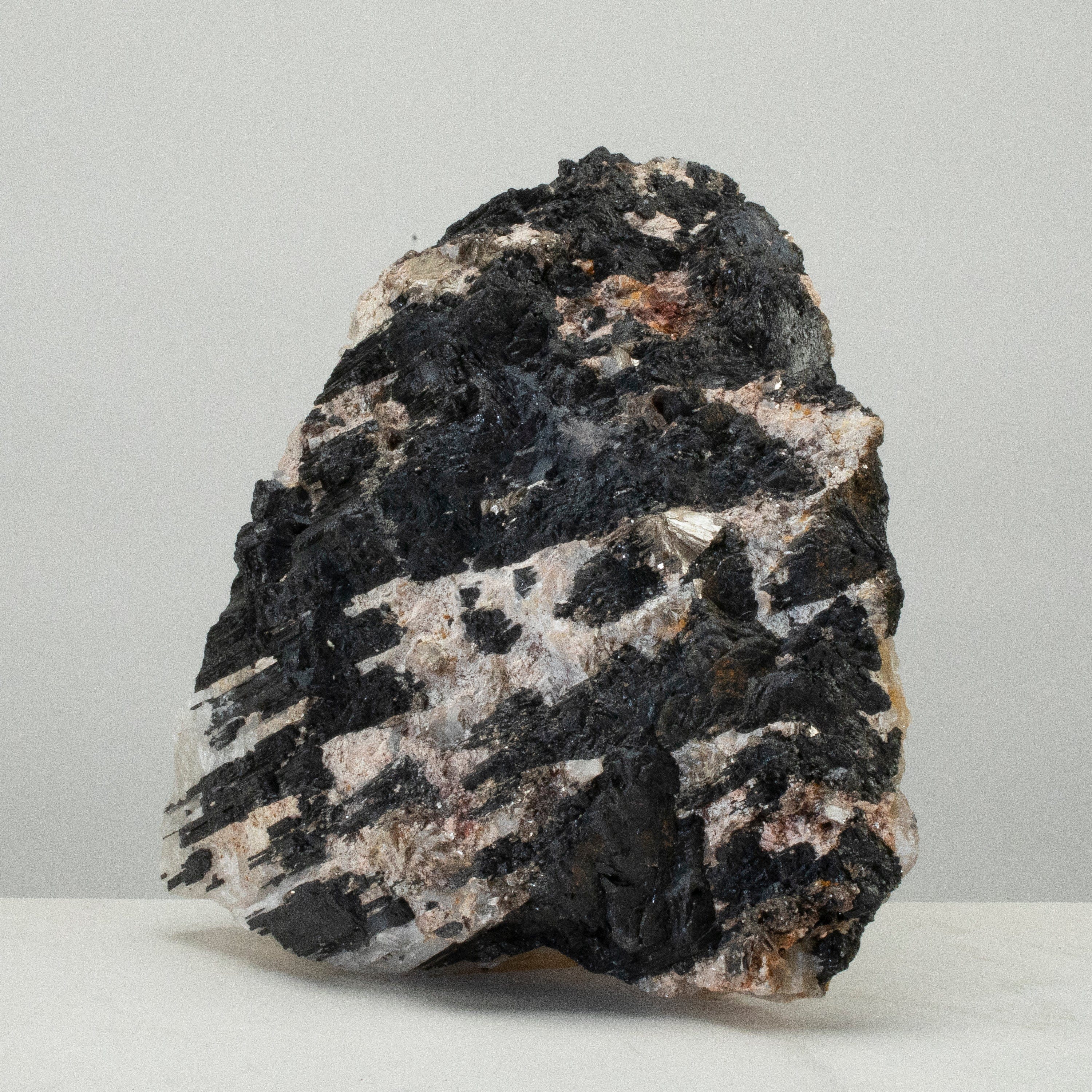 Kalifano Black Tourmaline Raw Black Tourmaline and Mica Log 12" / 31.8lbs BT2200.007