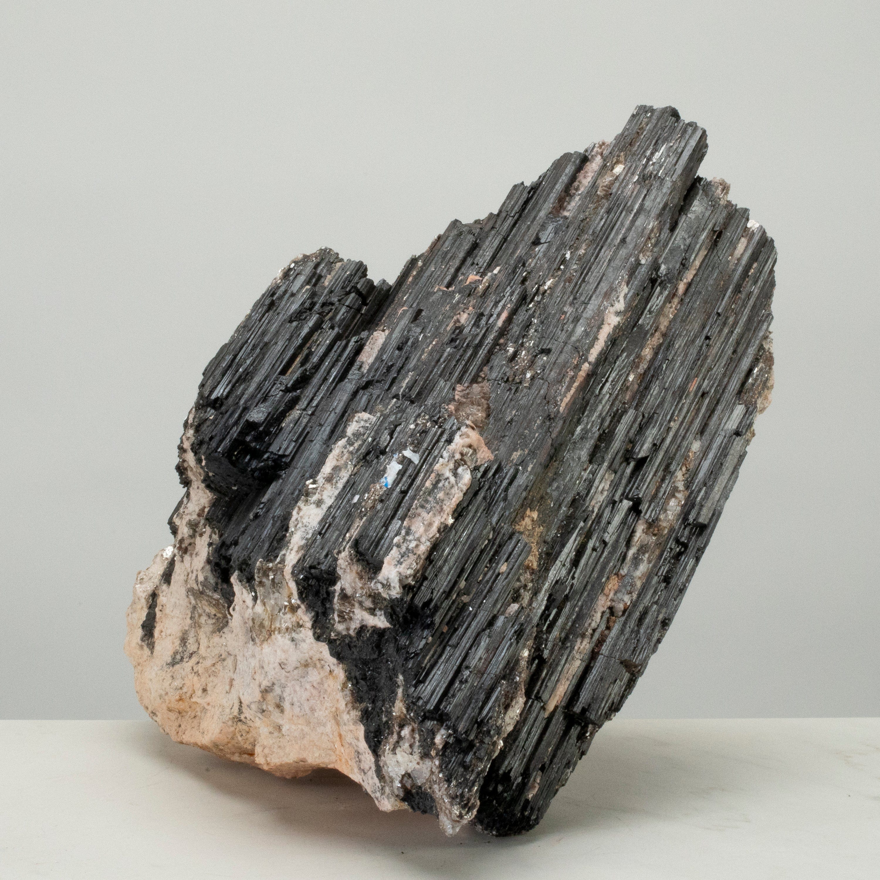 Kalifano Black Tourmaline Raw Black Tourmaline and Mica Log 12" / 34.4lbs BT2600.007