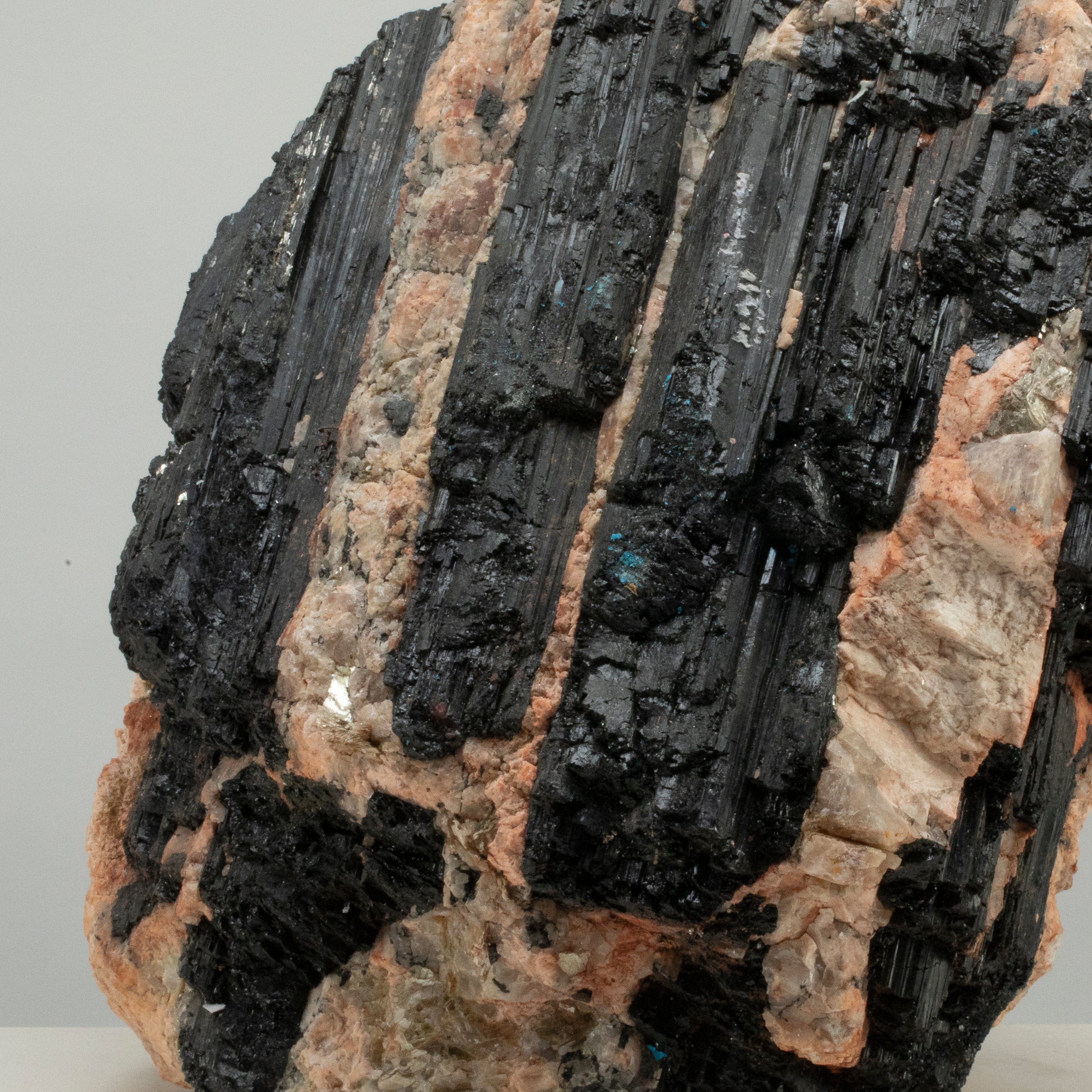 Kalifano Black Tourmaline Raw Black Tourmaline and Mica Log 12" / 37.9lbs BT2600.001