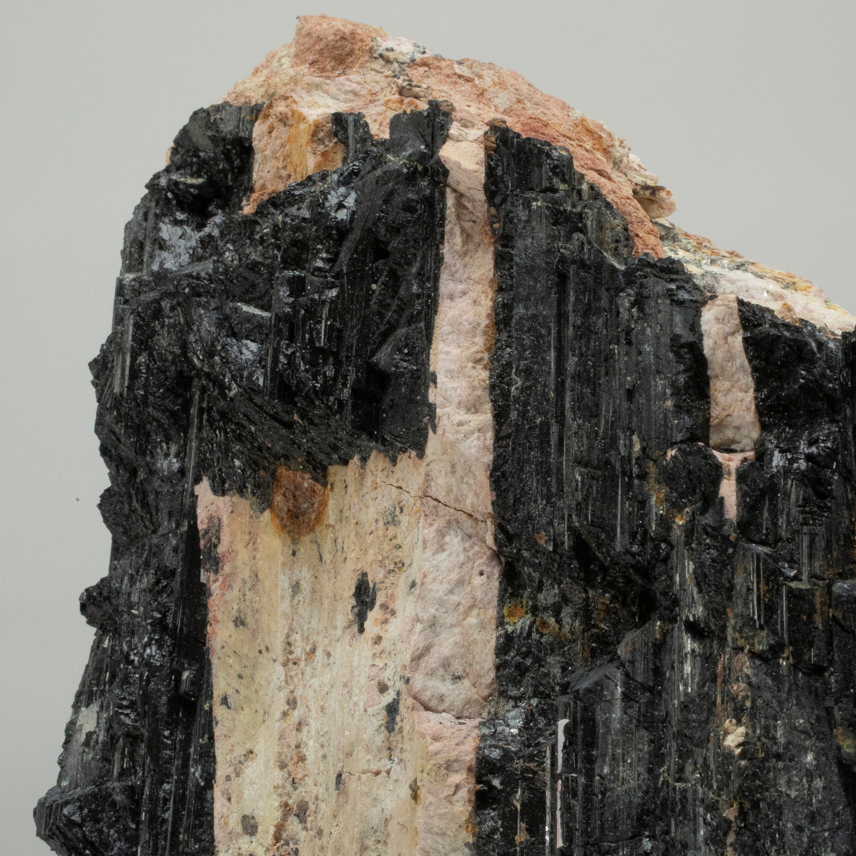 Kalifano Black Tourmaline Raw Black Tourmaline and Mica Log 12" / 41lbs BT2800.002