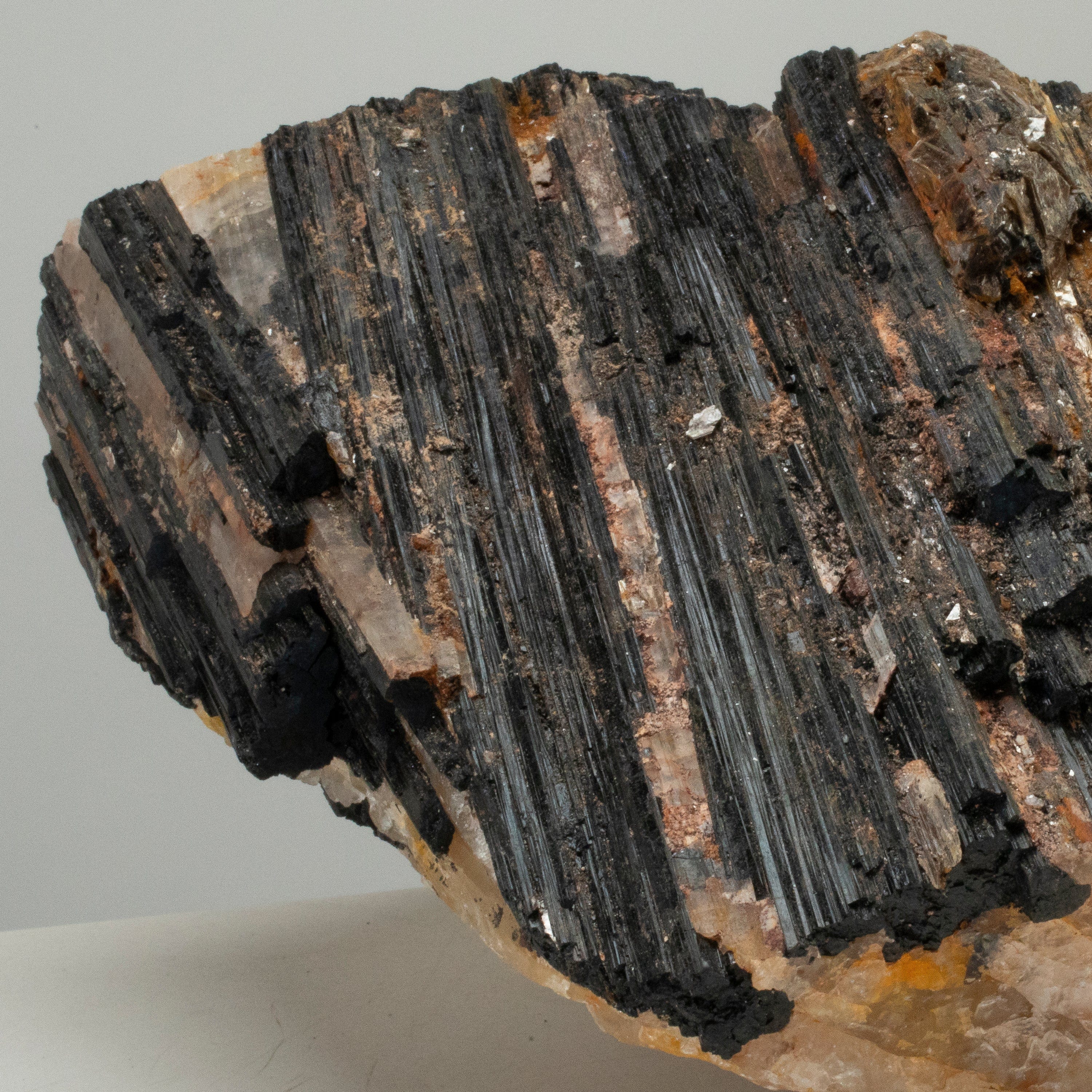 Kalifano Black Tourmaline Raw Black Tourmaline and Mica Log 13" / 27.1lbs BT2400.001