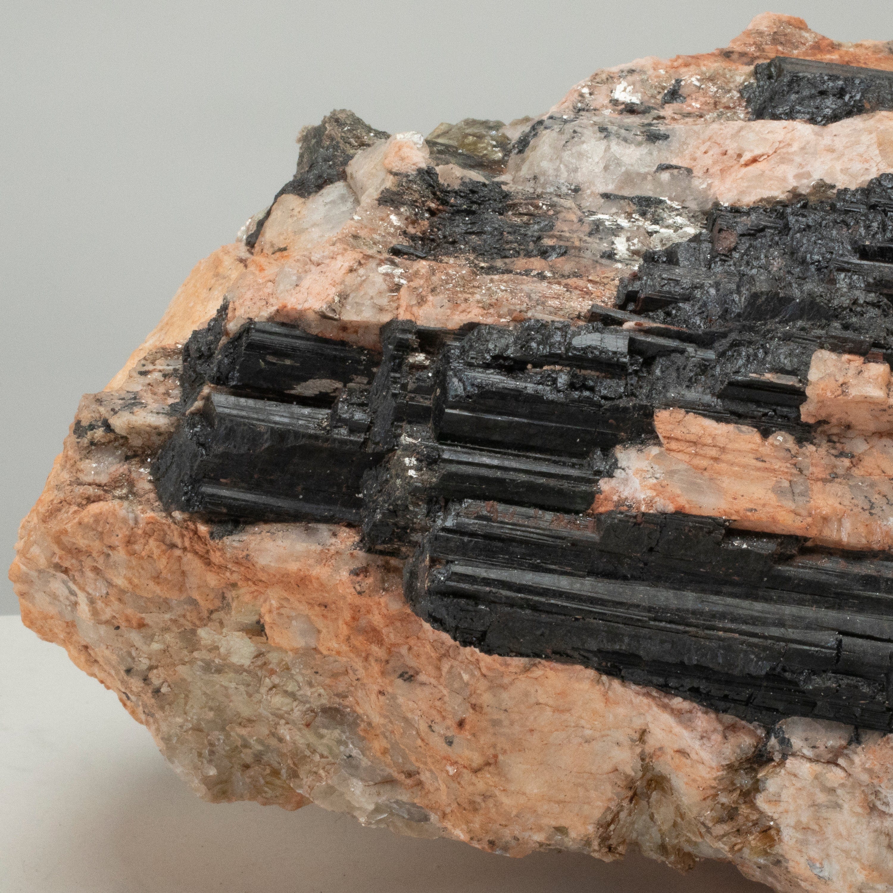 Kalifano Black Tourmaline Raw Black Tourmaline and Mica Log 13" / 27.6lbs BT2000.005