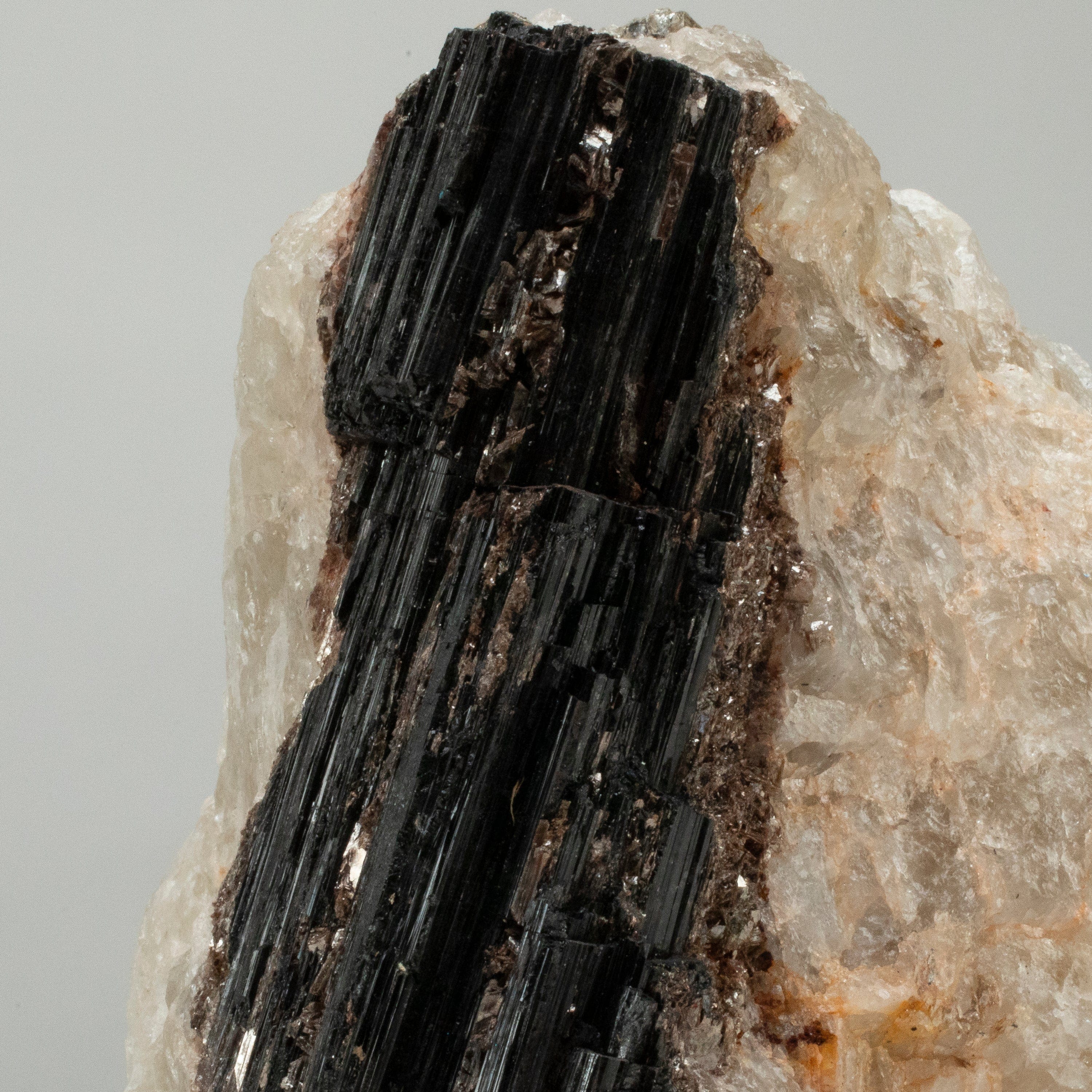 Kalifano Black Tourmaline Raw Black Tourmaline and Mica Log 13" / 32lbs BT2200.003