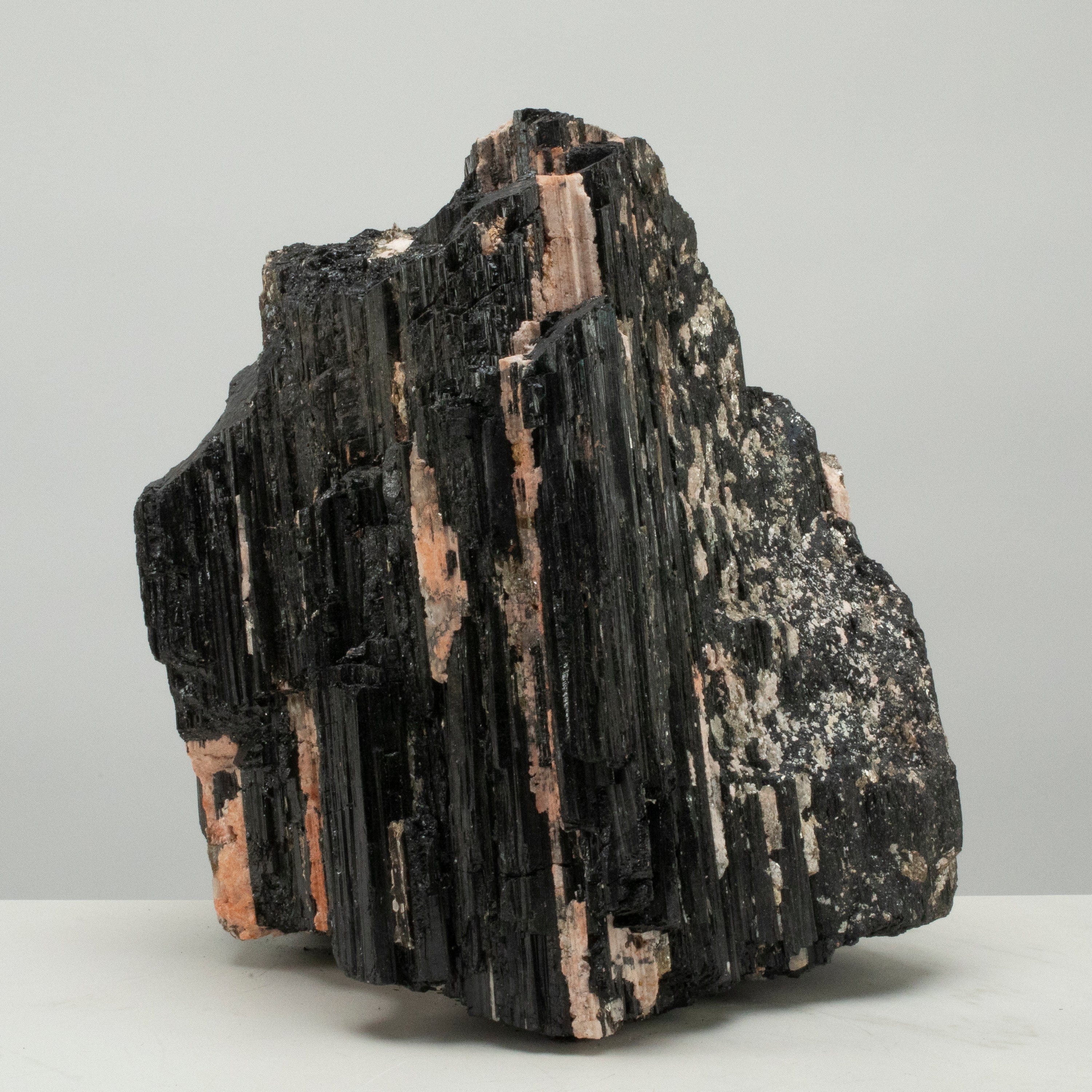 Kalifano Black Tourmaline Raw Black Tourmaline and Mica Log 13" / 37.5lbs BT3000.001