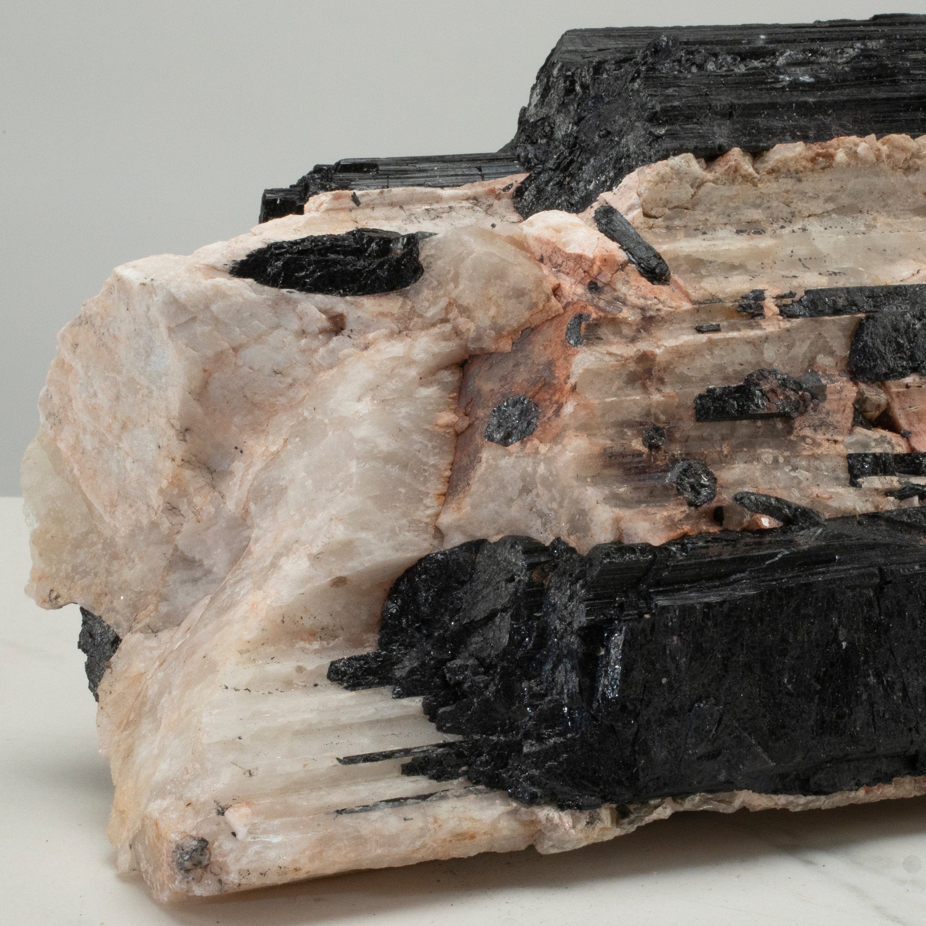 Kalifano Black Tourmaline Raw Black Tourmaline and Mica Log 14" / 22.9lbs BT2000.004