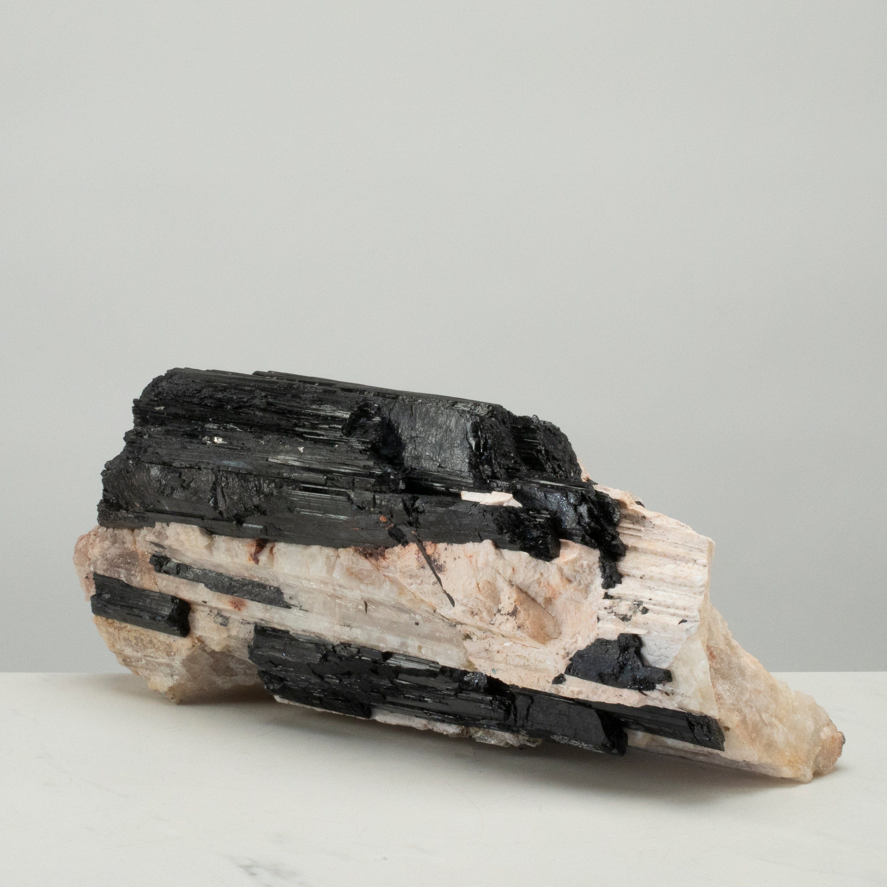 Kalifano Black Tourmaline Raw Black Tourmaline and Mica Log 14" / 22.9lbs BT2000.004