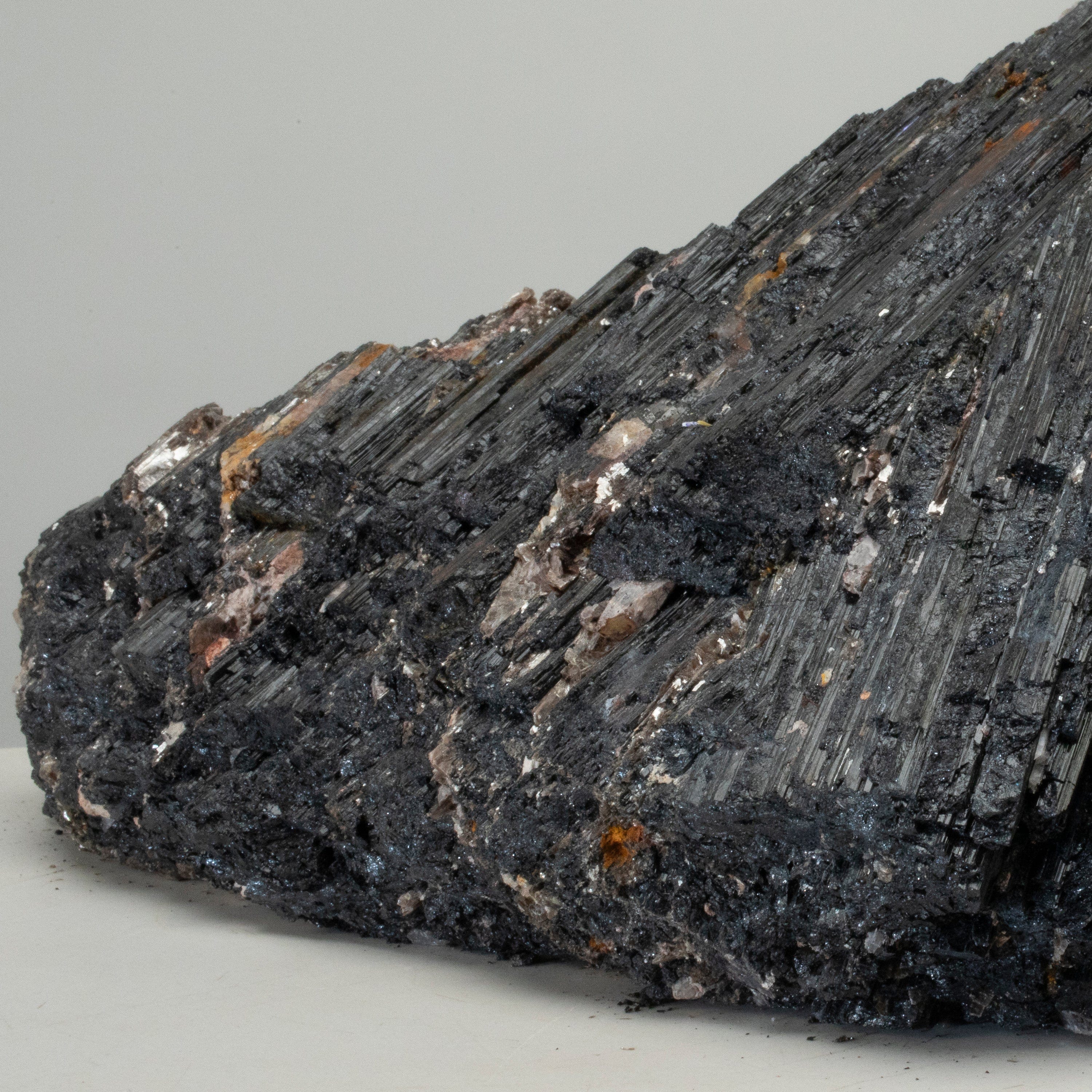 Kalifano Black Tourmaline Raw Black Tourmaline and Mica Log 14" / 28.9lbs BT2400.002