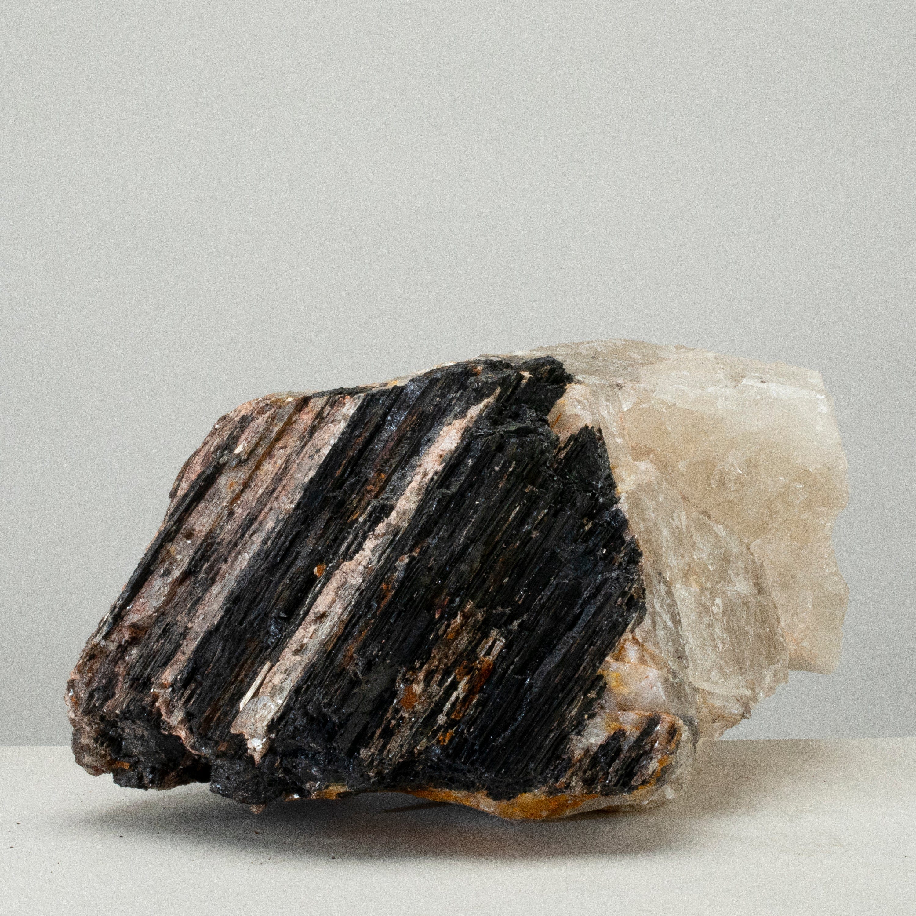 Kalifano Black Tourmaline Raw Black Tourmaline and Mica Log 14" / 35.5lbs BT2400.003