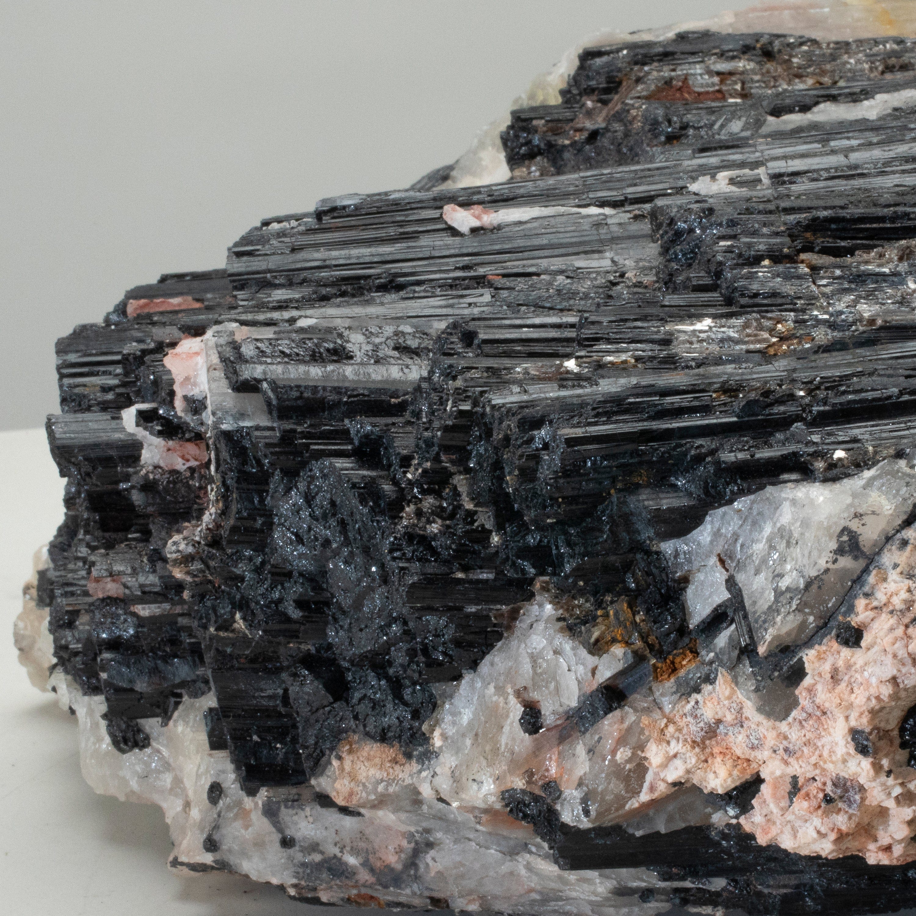 Kalifano Black Tourmaline Raw Black Tourmaline and Mica Log 14" / 37.7lbs BT3200.002