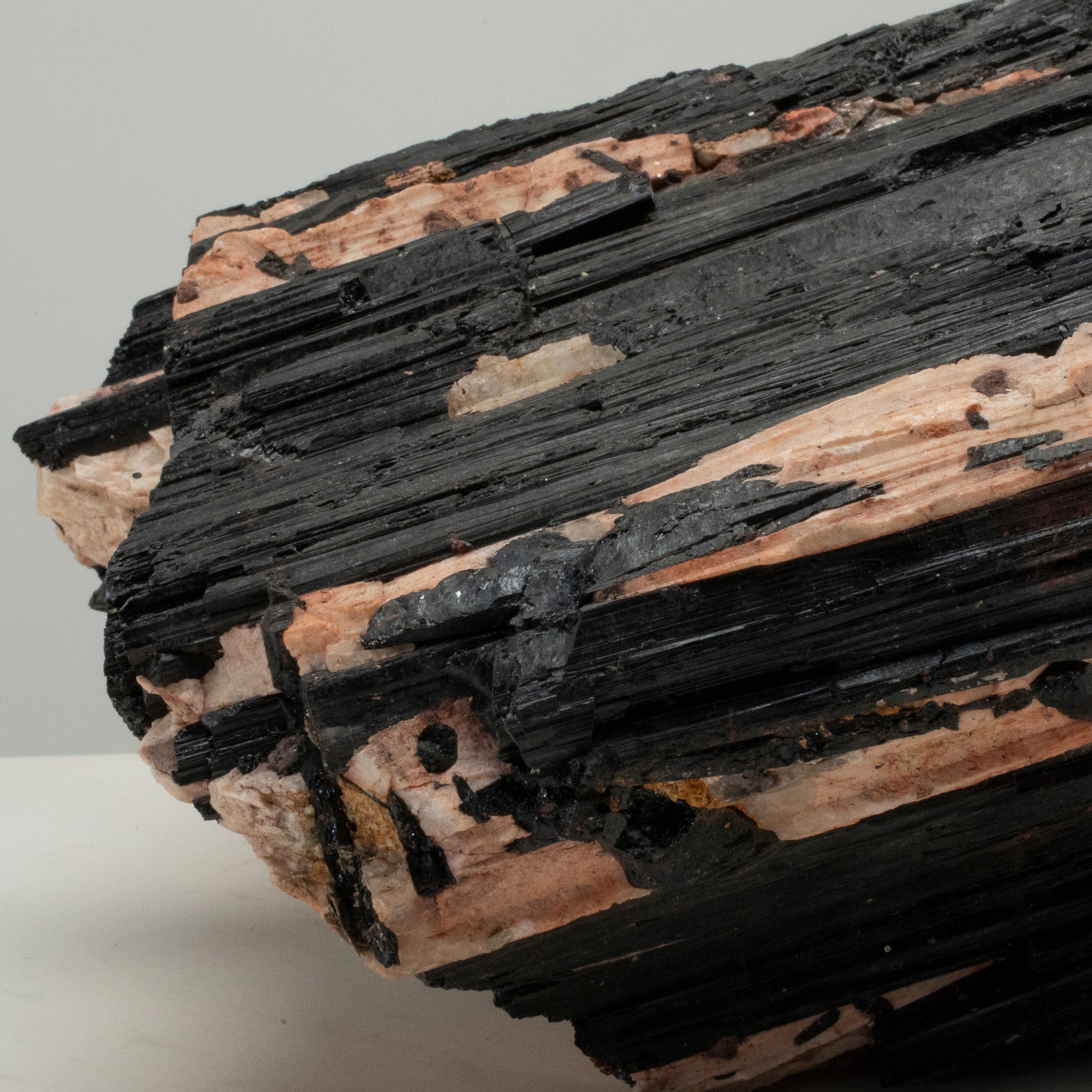 Kalifano Black Tourmaline Raw Black Tourmaline and Mica Log 14" / 43.9lbs BT3400.001