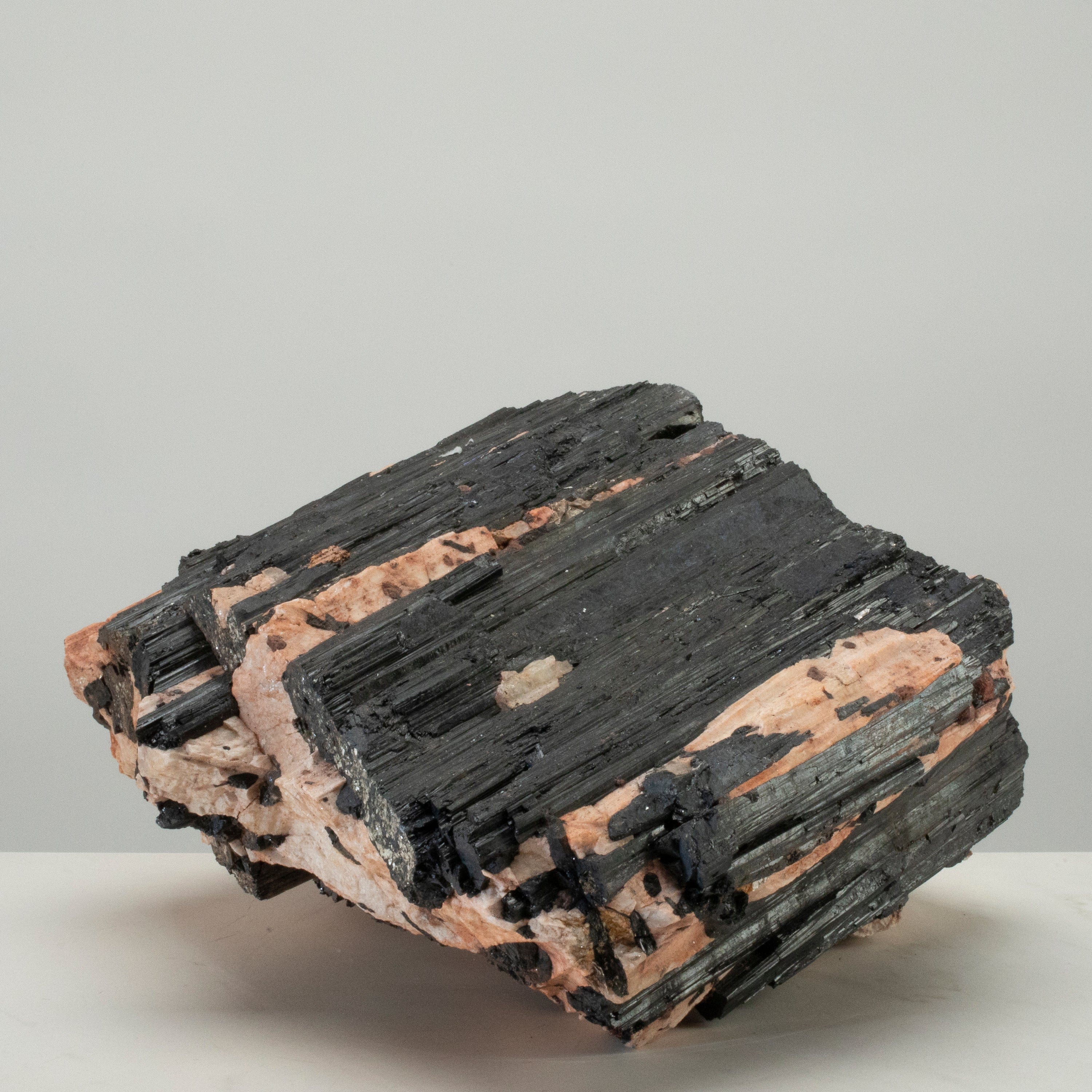 Kalifano Black Tourmaline Raw Black Tourmaline and Mica Log 14" / 43.9lbs BT3400.001