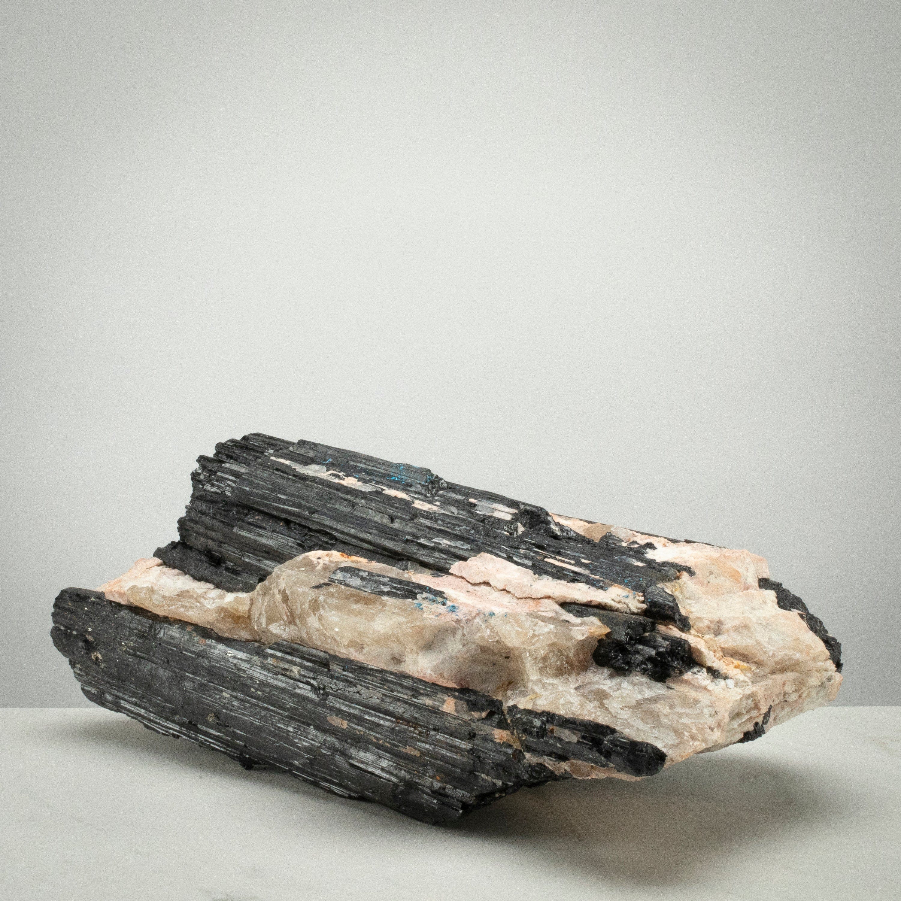 Kalifano Black Tourmaline Raw Black Tourmaline and Mica Log 14" / 52.5lbs BT3400.002