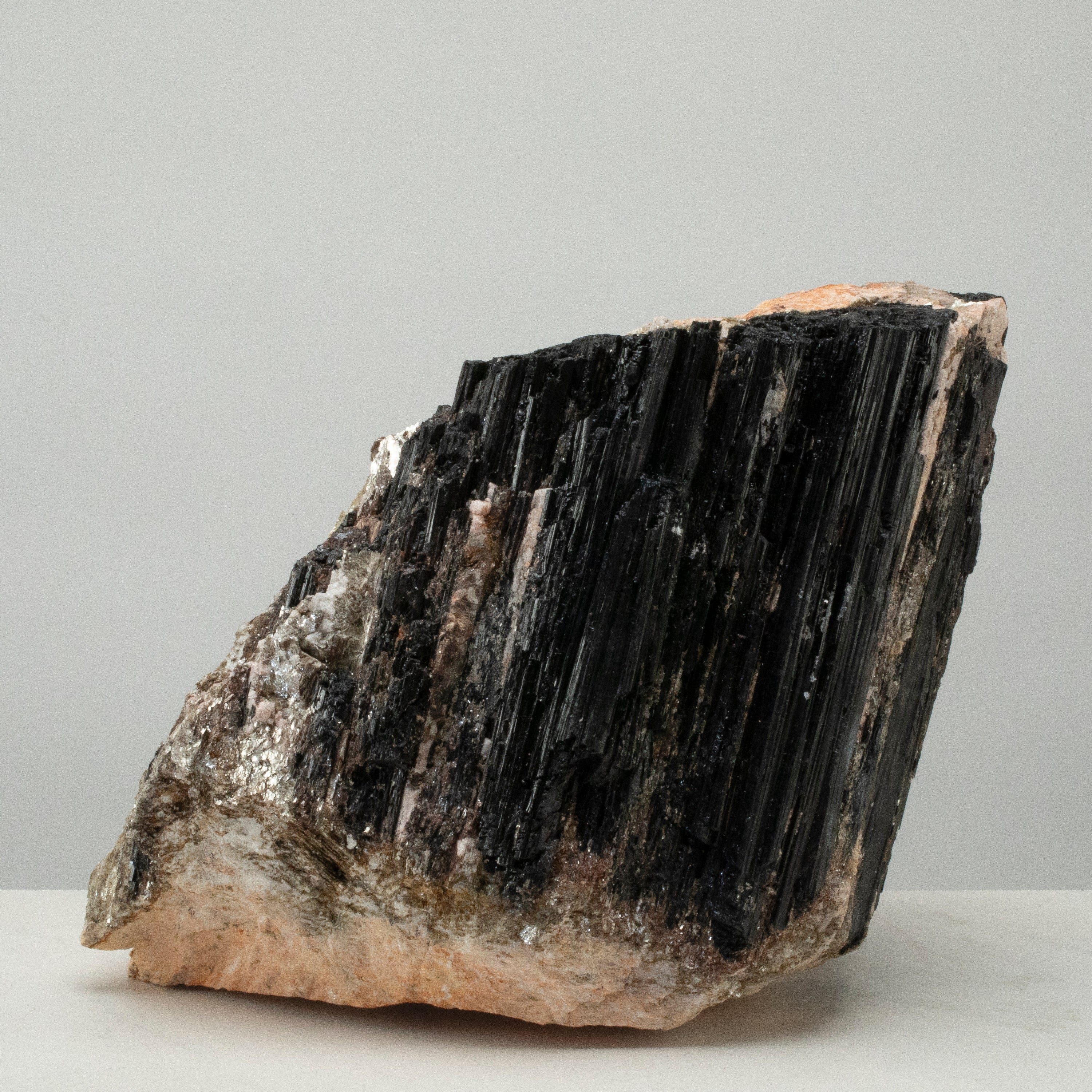 Kalifano Black Tourmaline Raw Black Tourmaline and Mica Log 16" / 43.7lbs BT3000.002