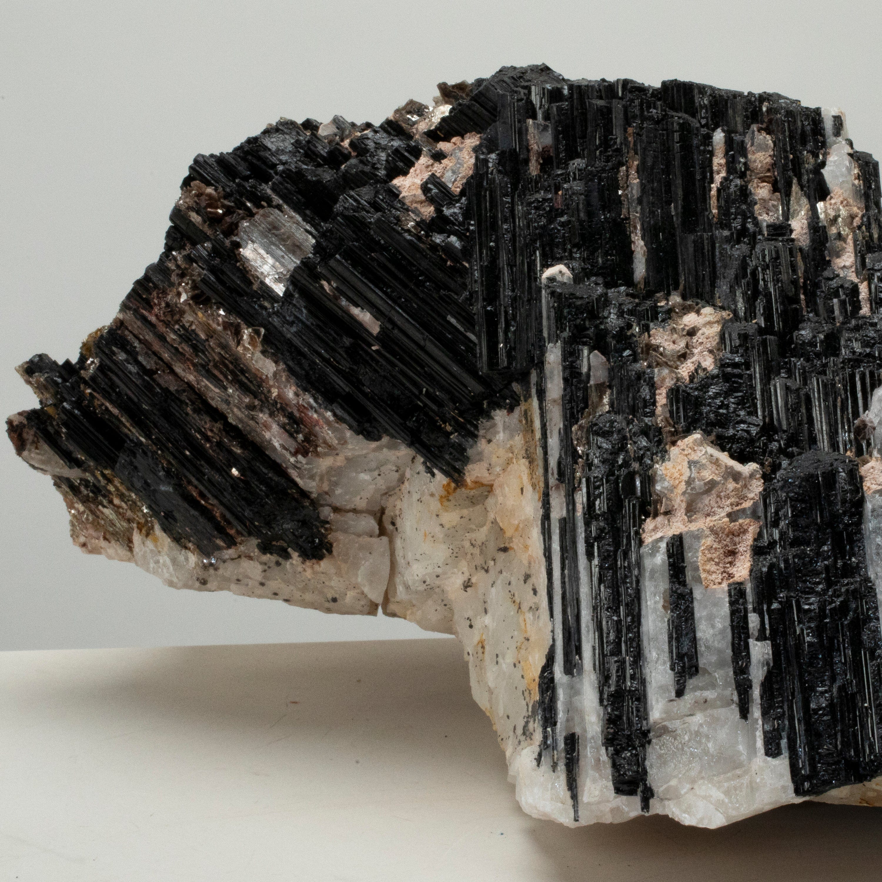 Kalifano Black Tourmaline Raw Black Tourmaline and Mica Log 17" / 38.1lbs BT2600.009