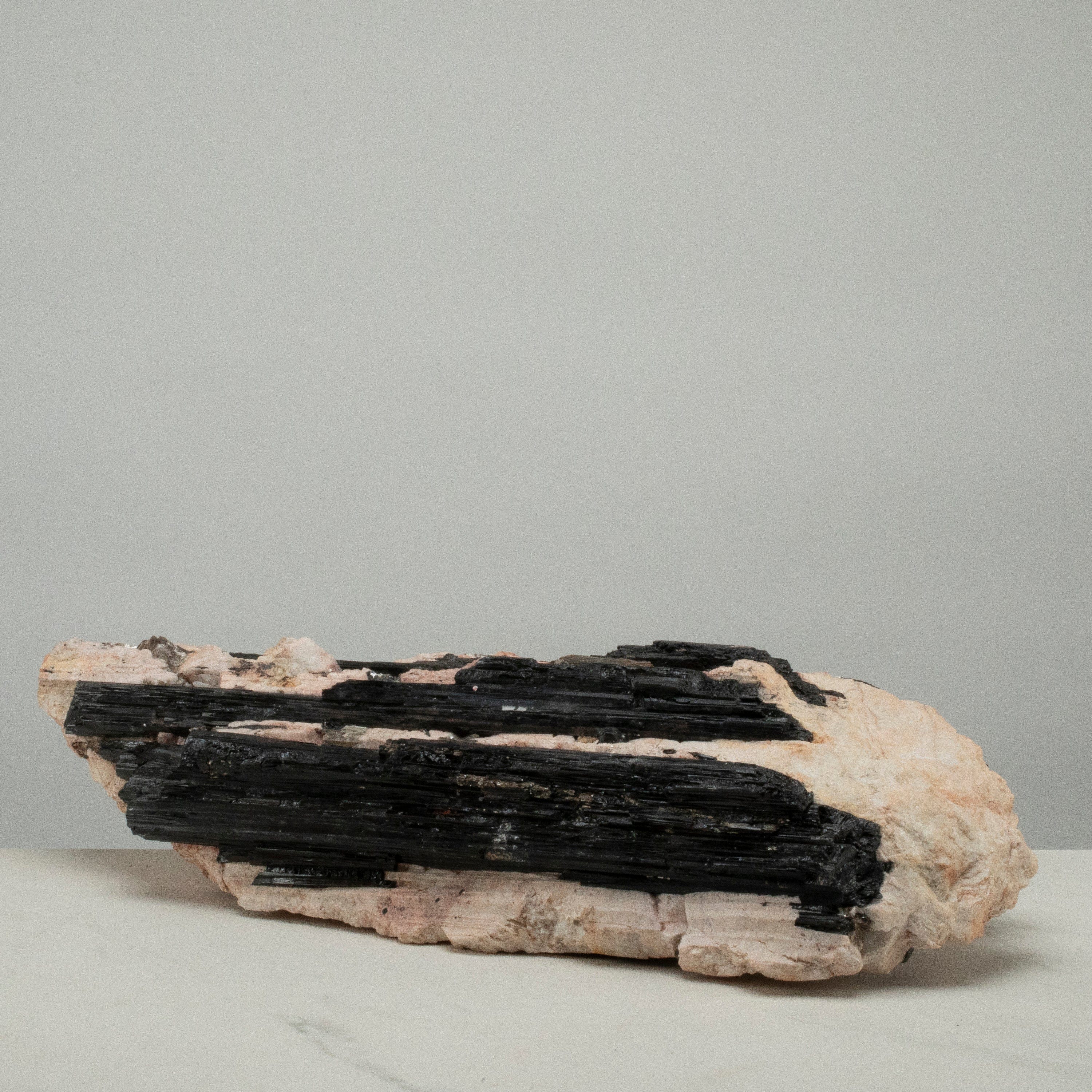 Kalifano Black Tourmaline Raw Black Tourmaline and Mica Log 19" / 27.6lbs BT2000.009