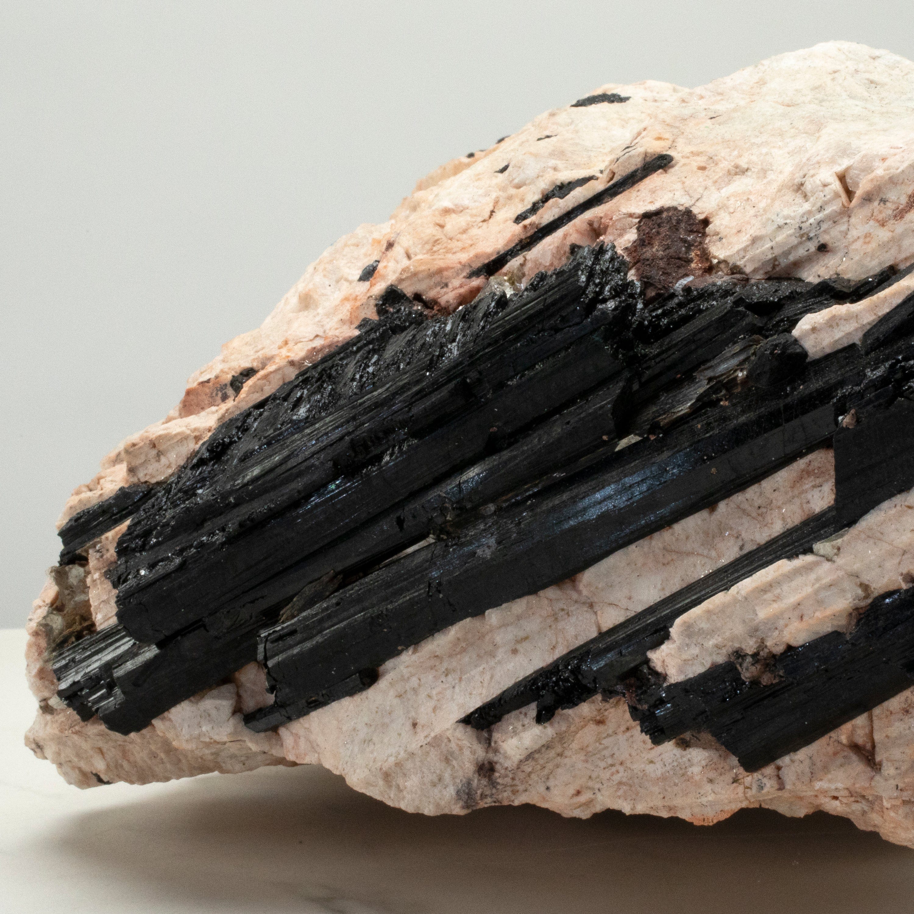 Kalifano Black Tourmaline Raw Black Tourmaline and Mica Log 19" / 41lbs BT2800.003