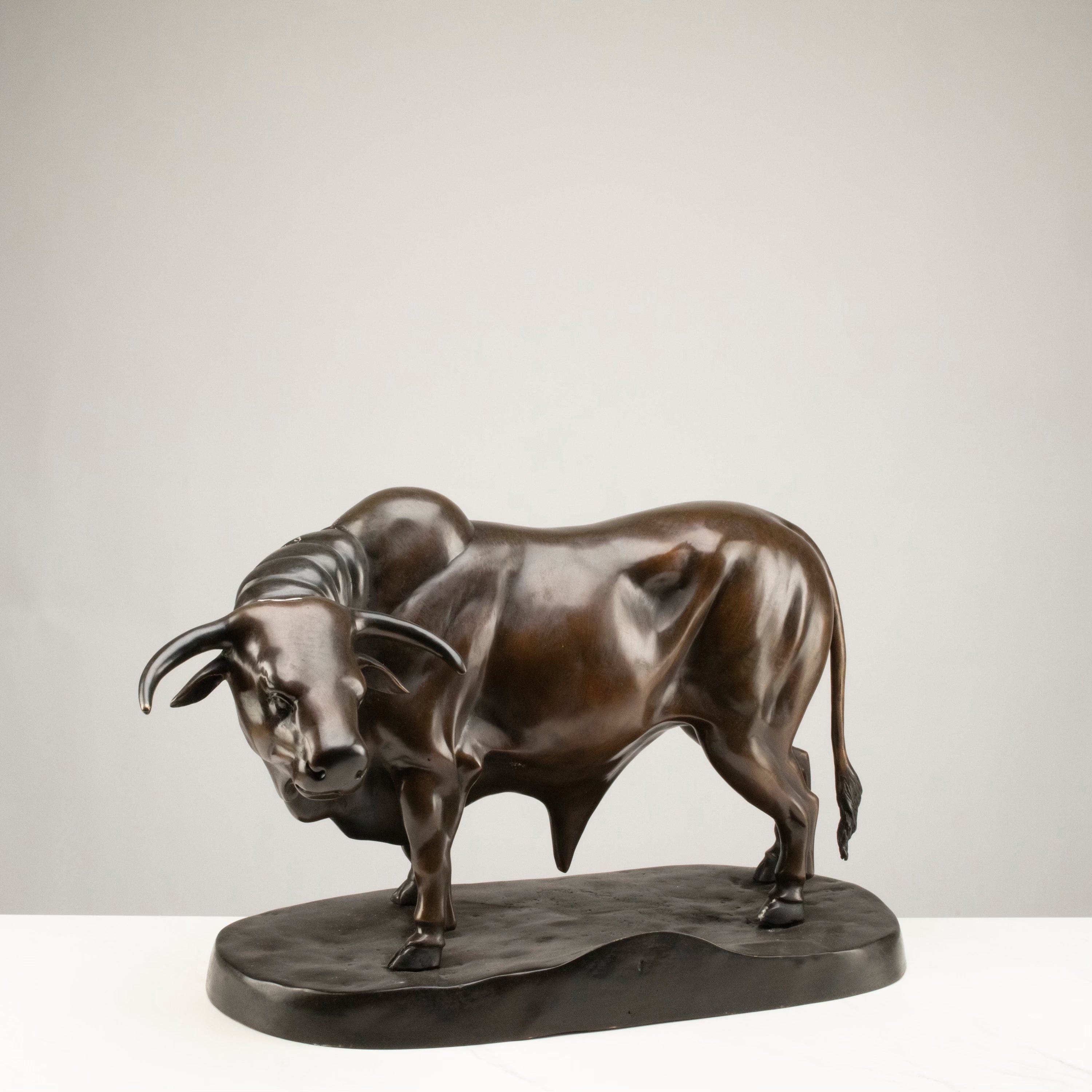Kalifano Bronze Bronze Cow Carving B3930