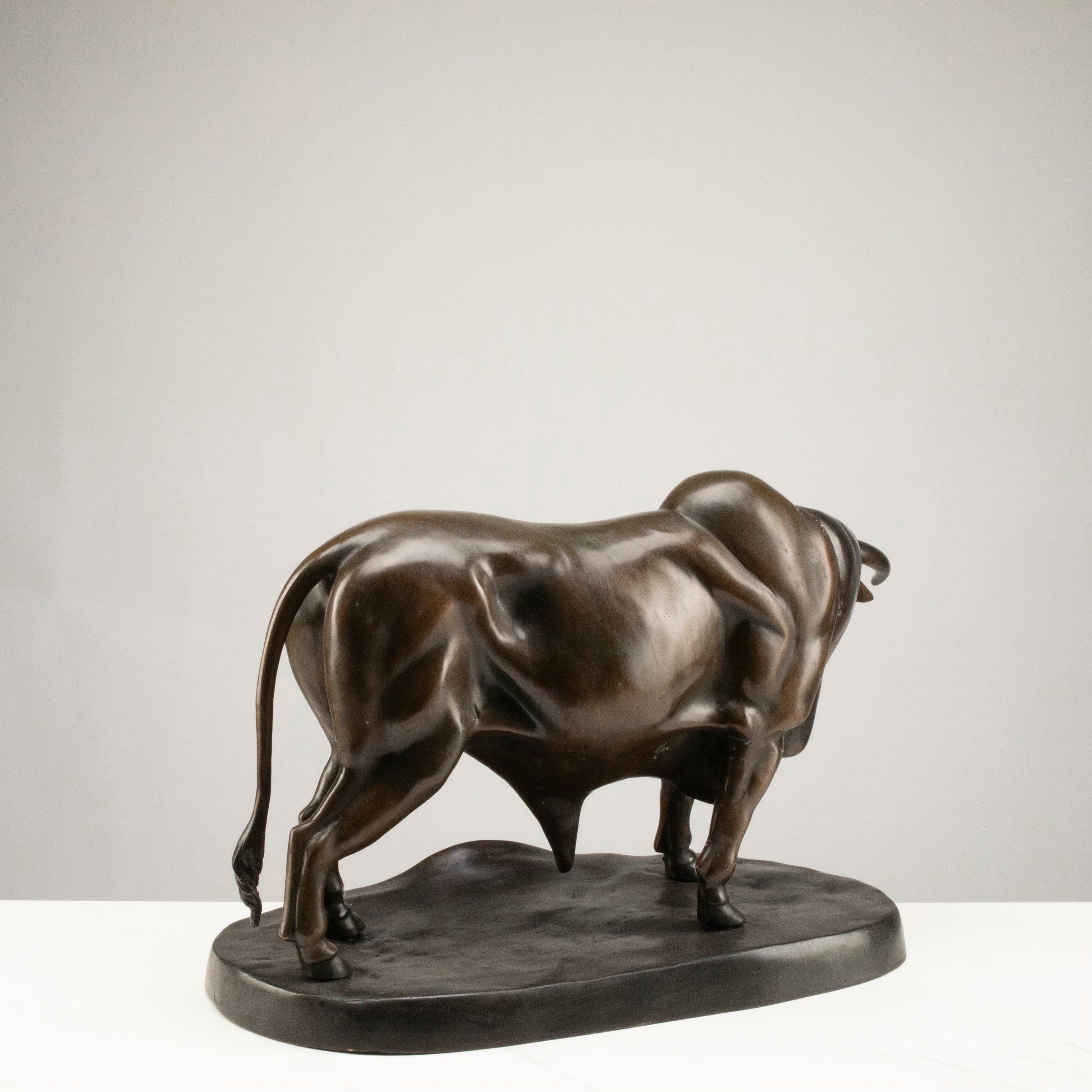 Kalifano Bronze Bronze Cow Carving B3930