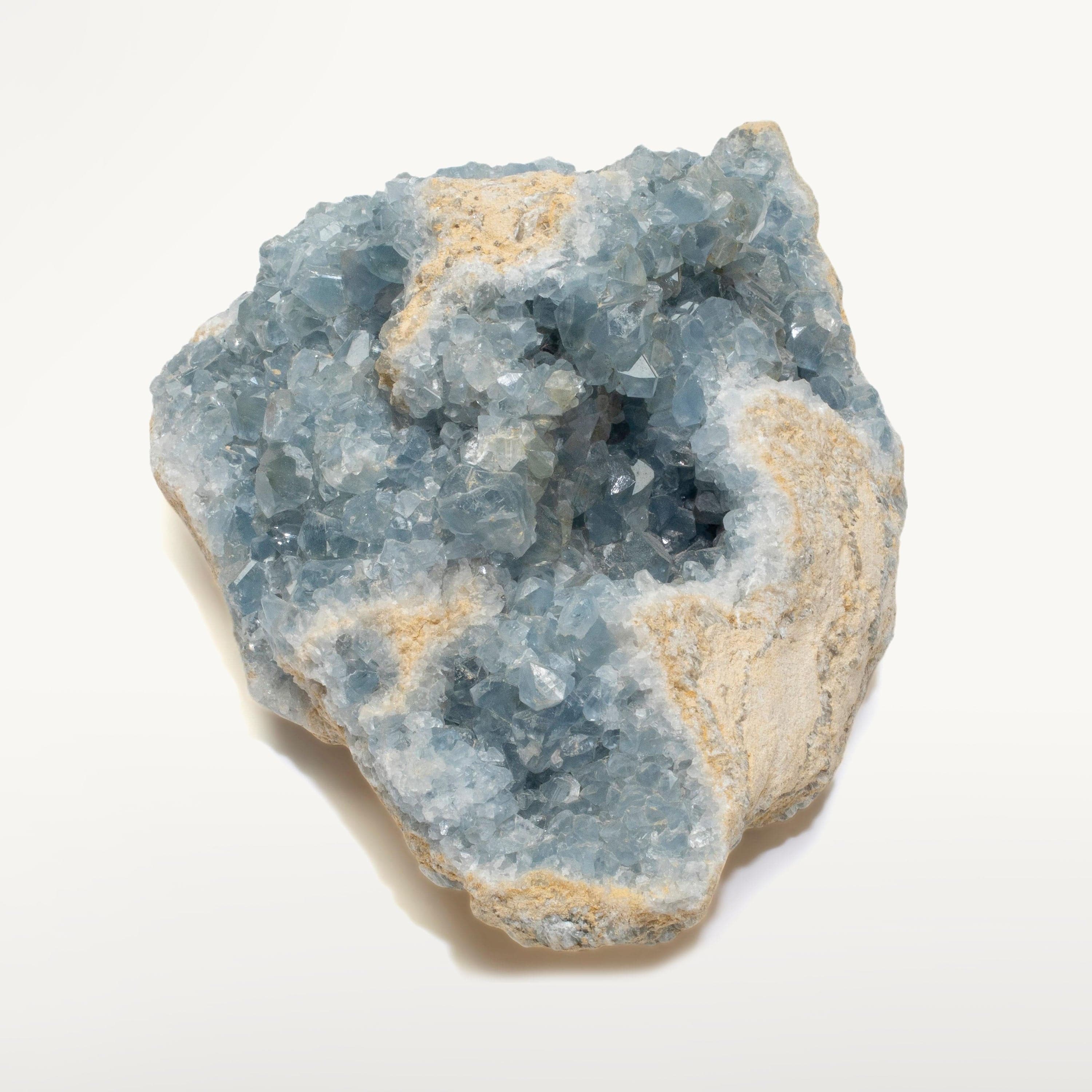 Kalifano Celestite Natural Celestite Crystal Cluster Geode from Madagascar - 11 in. CG1600.002