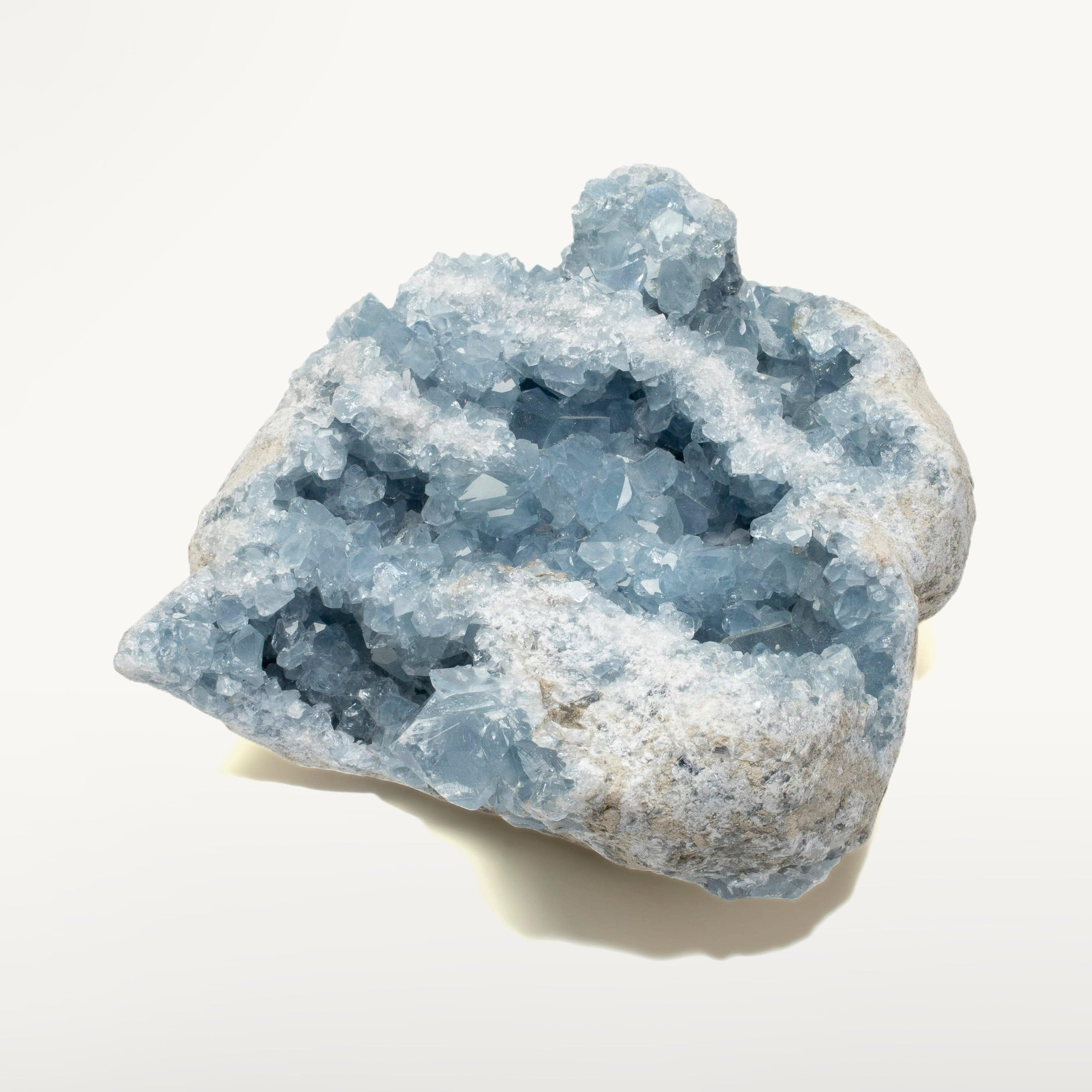 Kalifano Celestite Natural Celestite Crystal Cluster Geode from Madagascar - 8 in. CG2200.001
