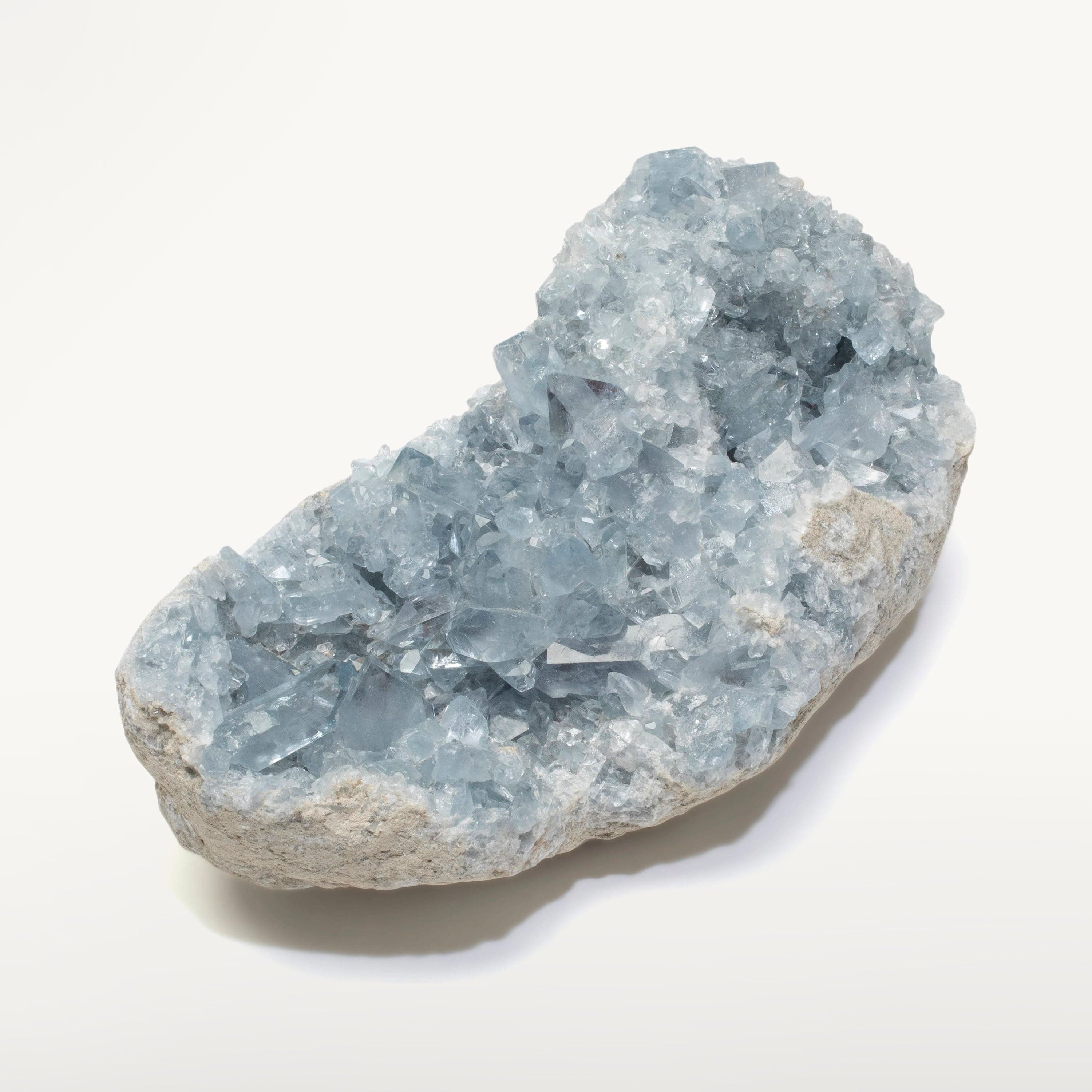 Kalifano Celestite Natural Celestite Crystal Cluster Geode from Madagascar - 9 in. CG1300.003