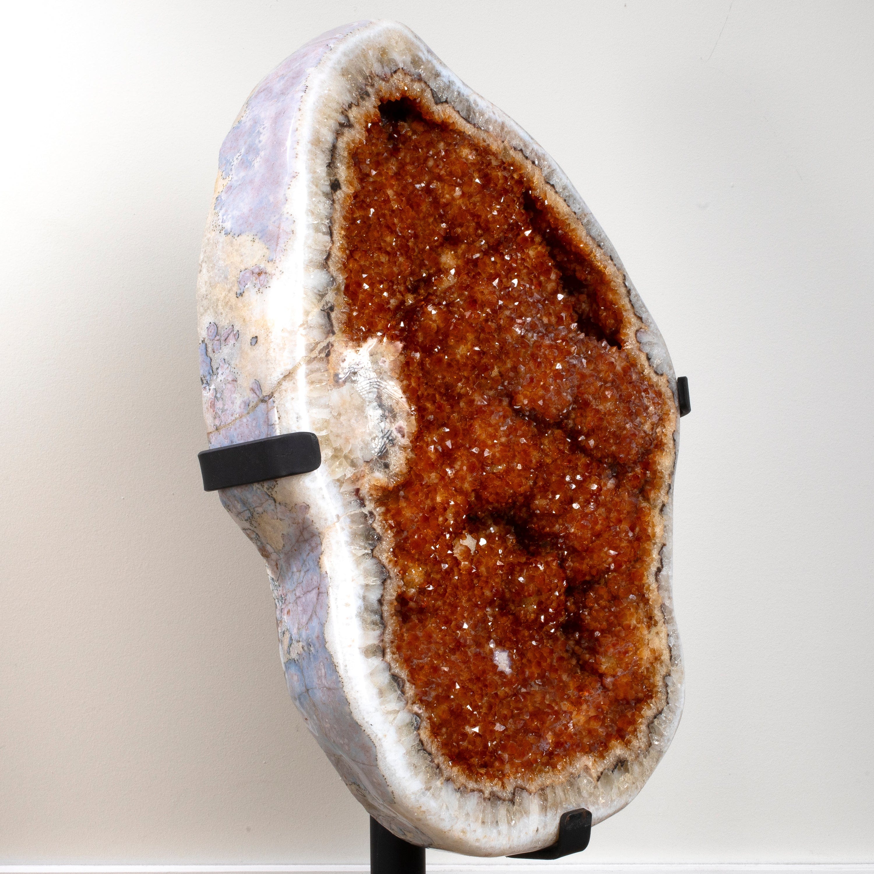 Kalifano Citrine Citrine Geode from Brazil on Custom Stand - 33" / 61 lbs BCG7600.005