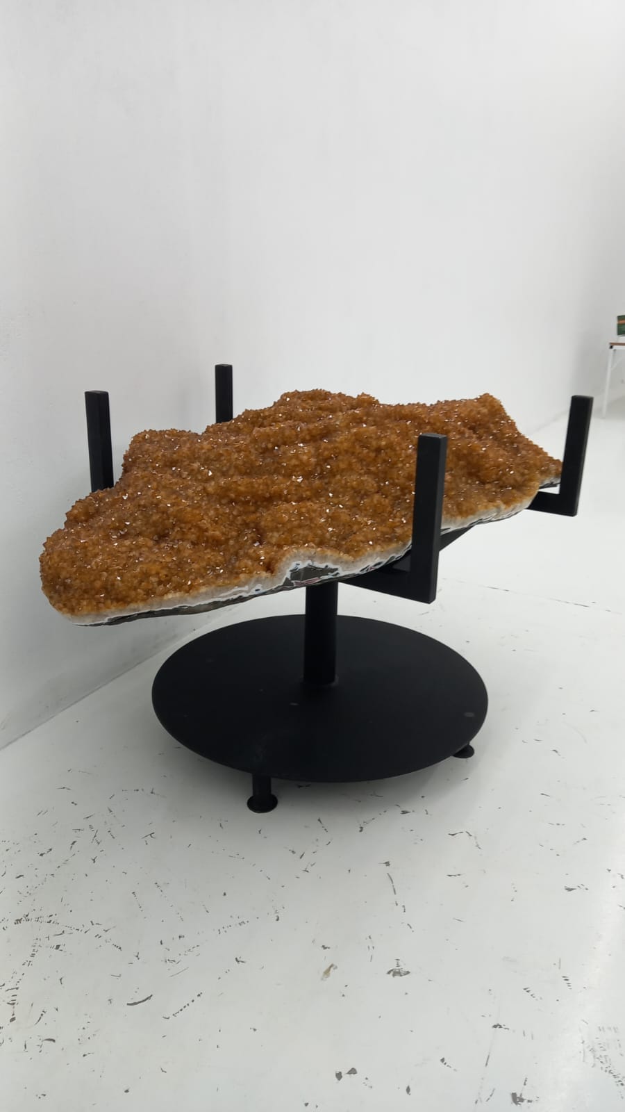 Kalifano Citrine Citrine Geode Table from Brazil on Custom Stand - 53" / 485 lbs BCG60000.003