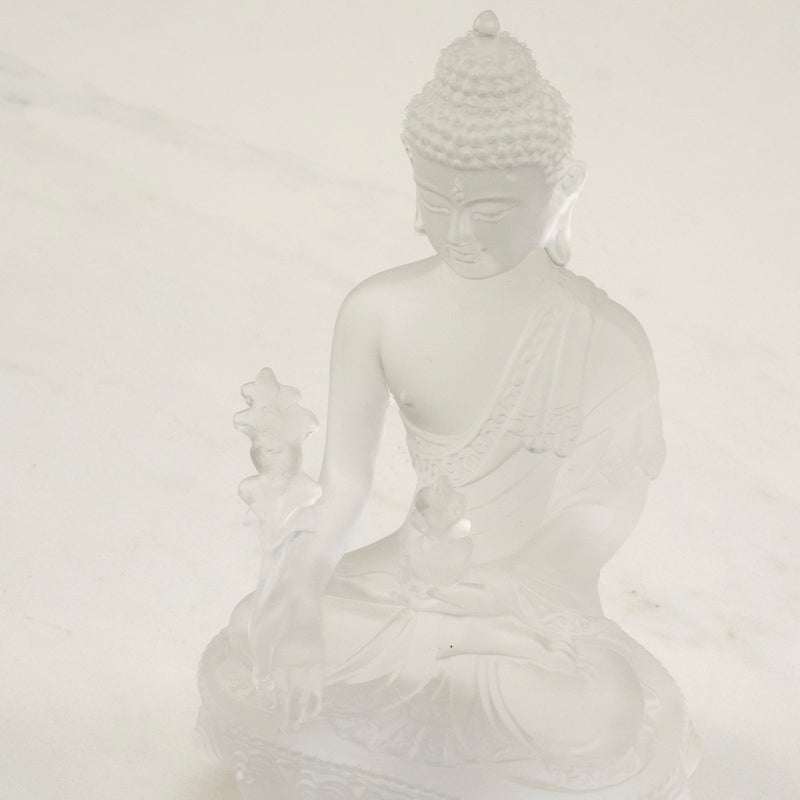 Kalifano Crystal Carving Divine Clear Guan Yin Crystal Carving - A Symbol of Compassion and Protection CRB110-CL