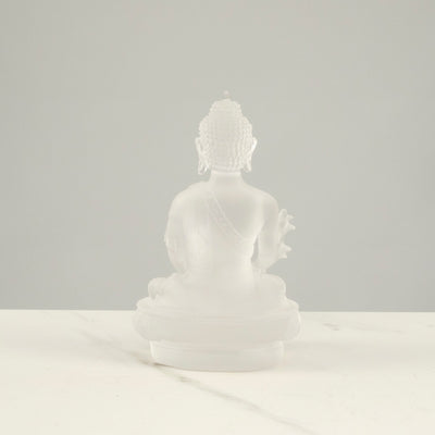 Kalifano Crystal Carving Divine Clear Guan Yin Crystal Carving - A Symbol of Compassion and Protection CRB110-CL