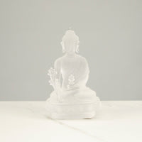 Divine Clear Guan Yin Crystal Carving - A Symbol of Compassion and Protection Main Image