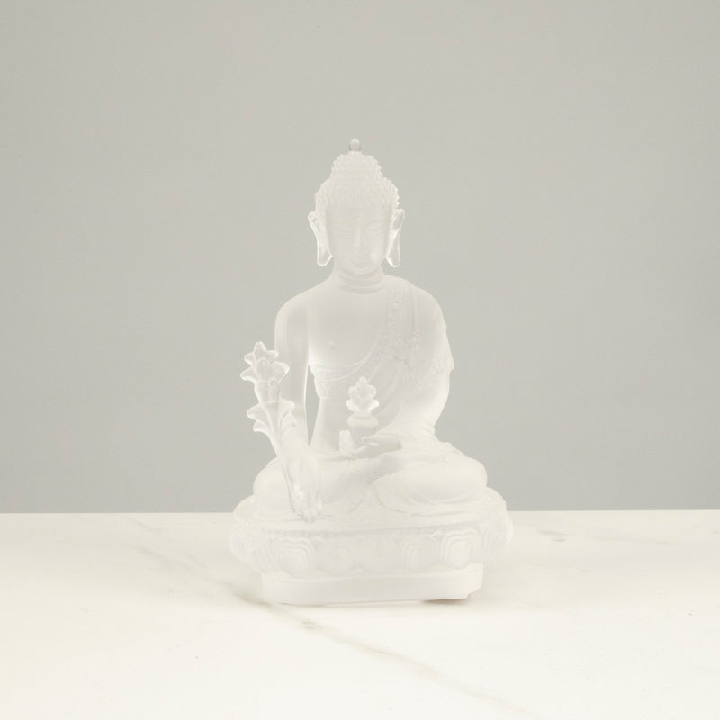 Kalifano Crystal Carving Divine Clear Guan Yin Crystal Carving - A Symbol of Compassion and Protection CRB110-CL