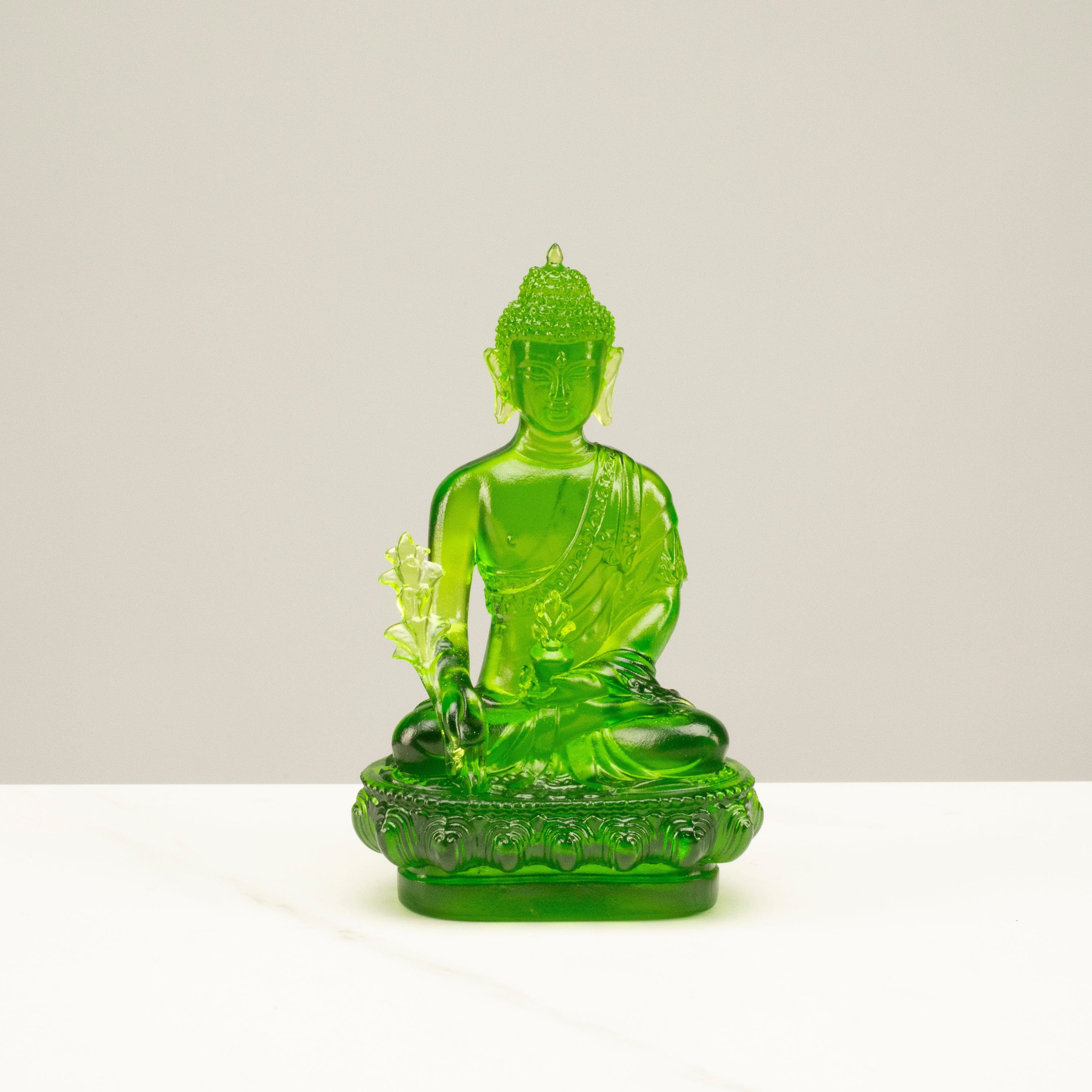 Kalifano Crystal Carving Divine Green Guan Yin Crystal Carving - A Symbol of Compassion and Protection CRB110-GN