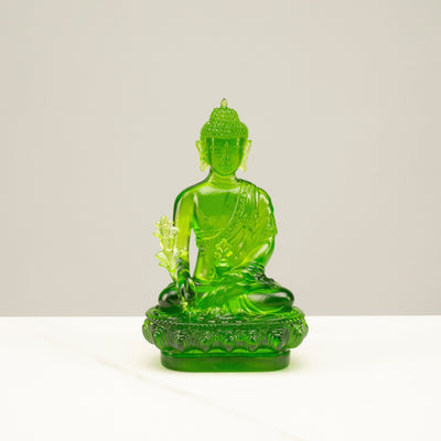 Kalifano Crystal Carving Divine Green Guan Yin Crystal Carving - A Symbol of Compassion and Protection CRB110-GN