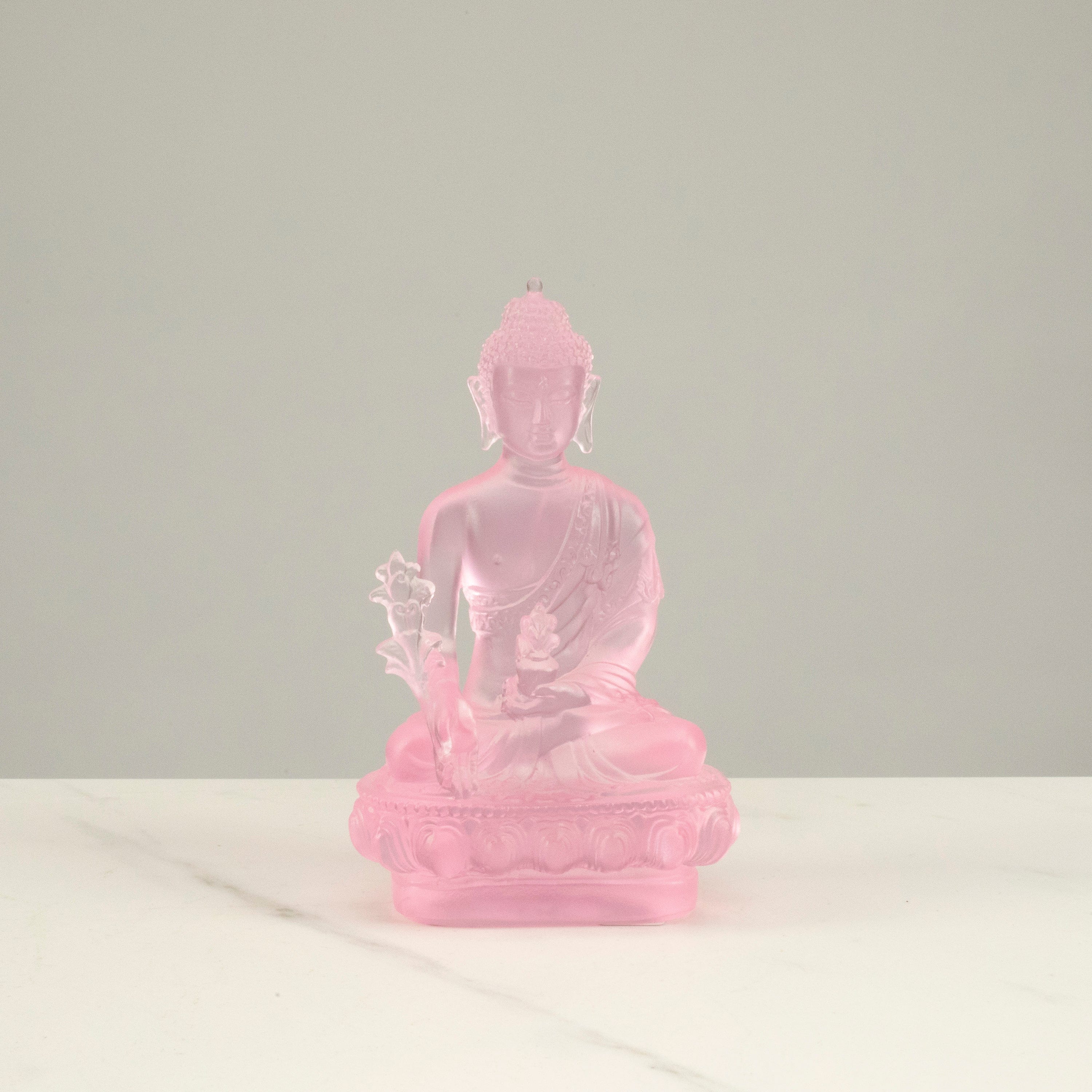 Kalifano Crystal Carving Divine Pink Guan Yin Crystal Carving - A Symbol of Compassion and Protection CRB110-PK