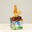 Elegant Rooster Crystal Carving - A Symbol of Vigilance and Positivity