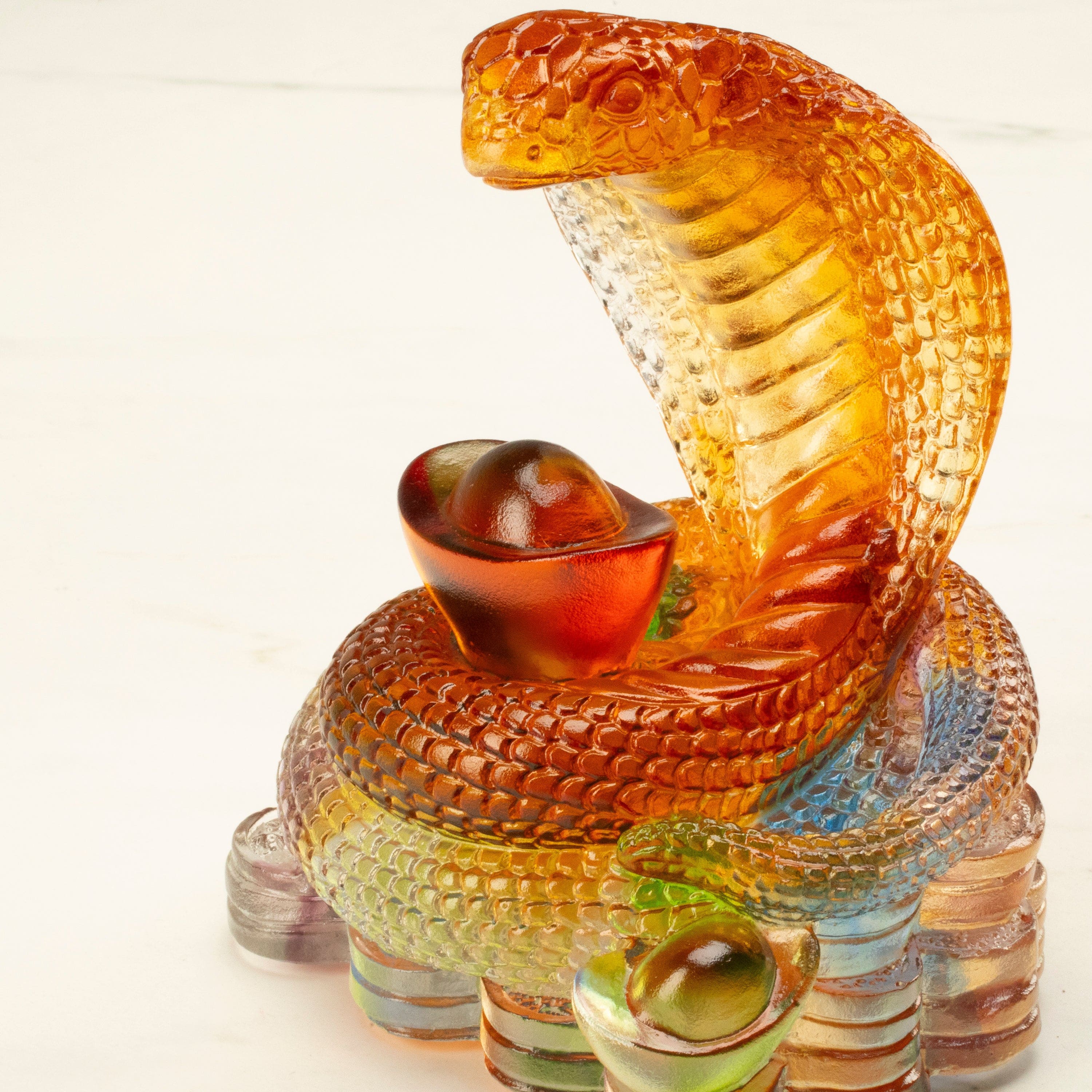 Kalifano Crystal Carving Exquisite Snake Crystal Carving - A Symbol of Wisdom and Intuition CRZ210-SNA