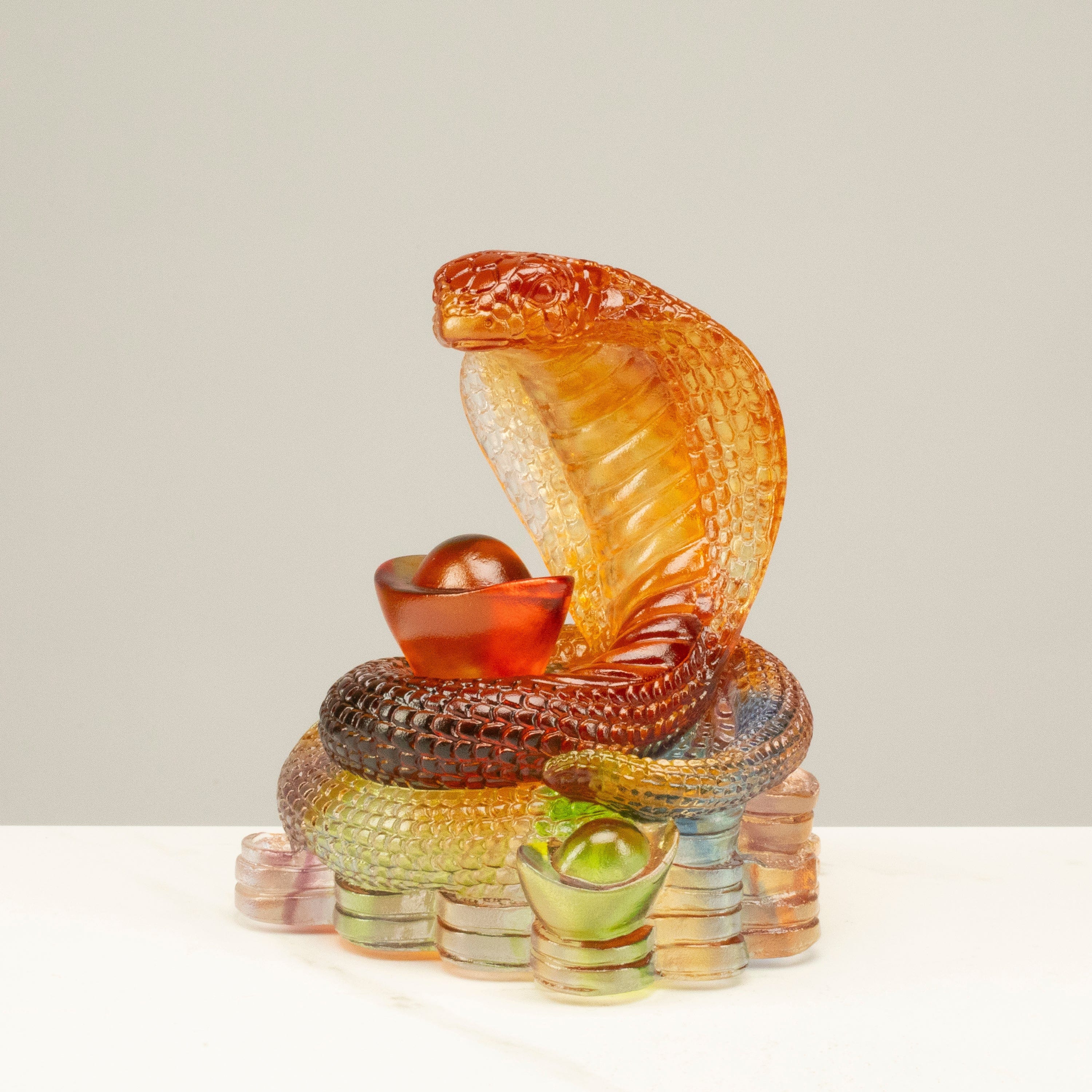 Kalifano Crystal Carving Exquisite Snake Crystal Carving - A Symbol of Wisdom and Intuition CRZ210-SNA