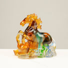 Graceful Horse Crystal Carving - A Symbol of Freedom and Action