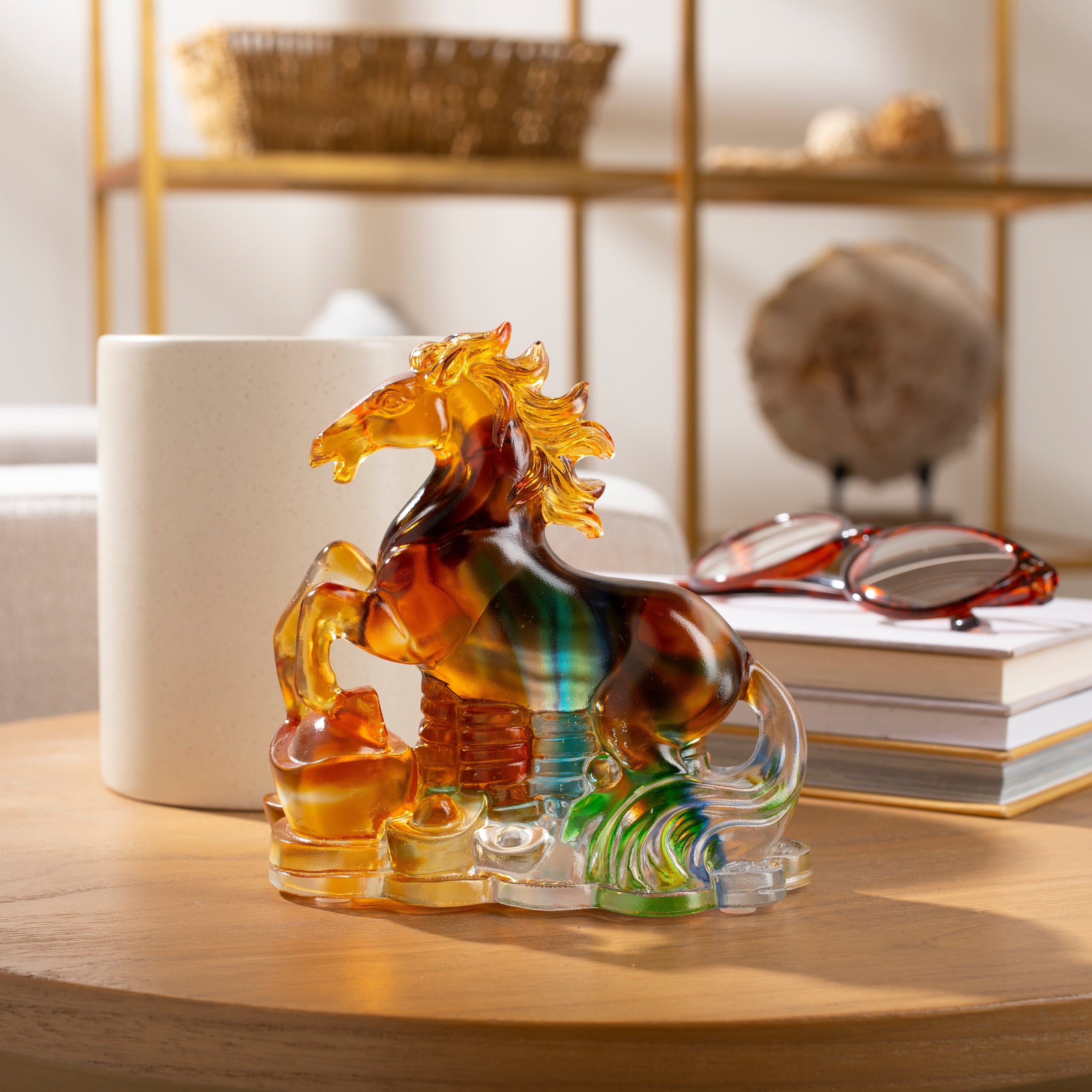 Kalifano Crystal Carving Graceful Horse Crystal Carving - A Symbol of Freedom and Action CRZ210-HOR