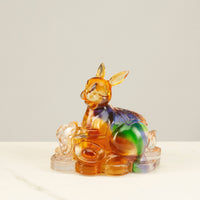 Graceful Rabbit Crystal Carving - A Symbol of Good Luck and Prosperity Main Image