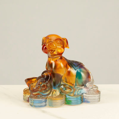 Kalifano Crystal Carving Loyal Dog Crystal Carving - A Symbol of Loyalty and Protection CRZ110-DOG
