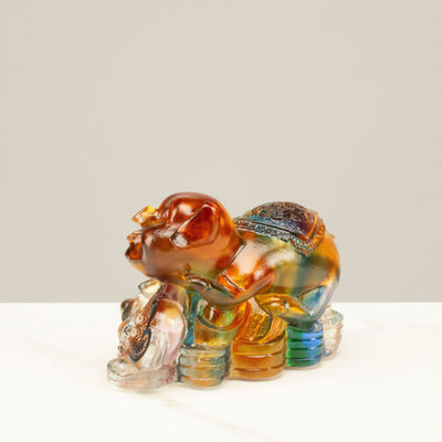 Kalifano Crystal Carving Luxurious Pig Crystal Carving - A Symbol of Wealth and Prosperity CRZ110-PIG