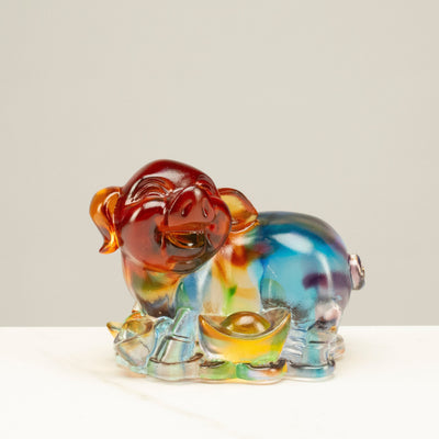 Kalifano Crystal Carving Luxurious Pig Crystal Carving - A Symbol of Wealth and Prosperity CRZ210-PIG