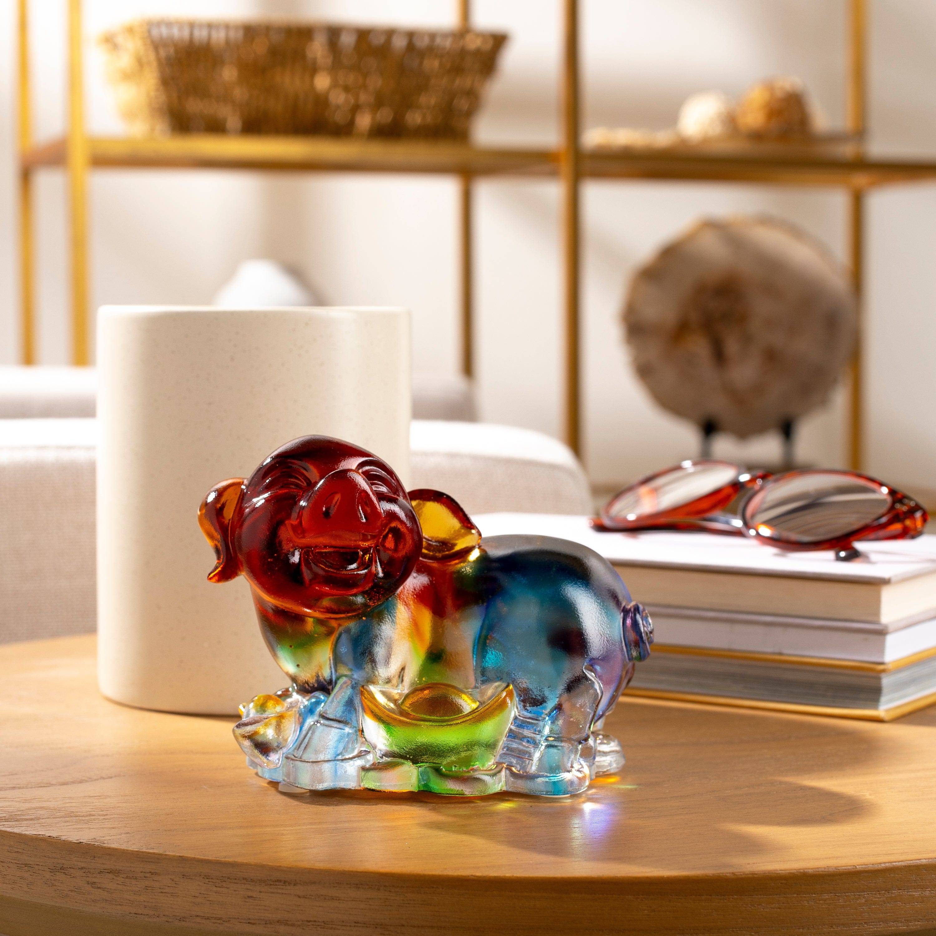 Kalifano Crystal Carving Luxurious Pig Crystal Carving - A Symbol of Wealth and Prosperity CRZ210-PIG