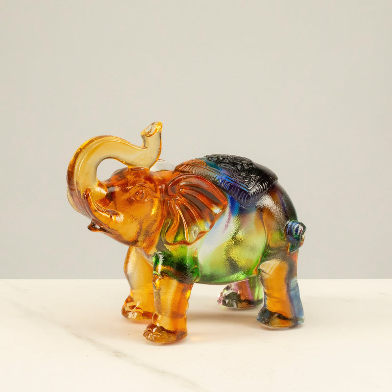 Kalifano Crystal Carving Magnificent Elephant Crystal Carving - A Symbol of Strength and Wisdom CR130-ELE