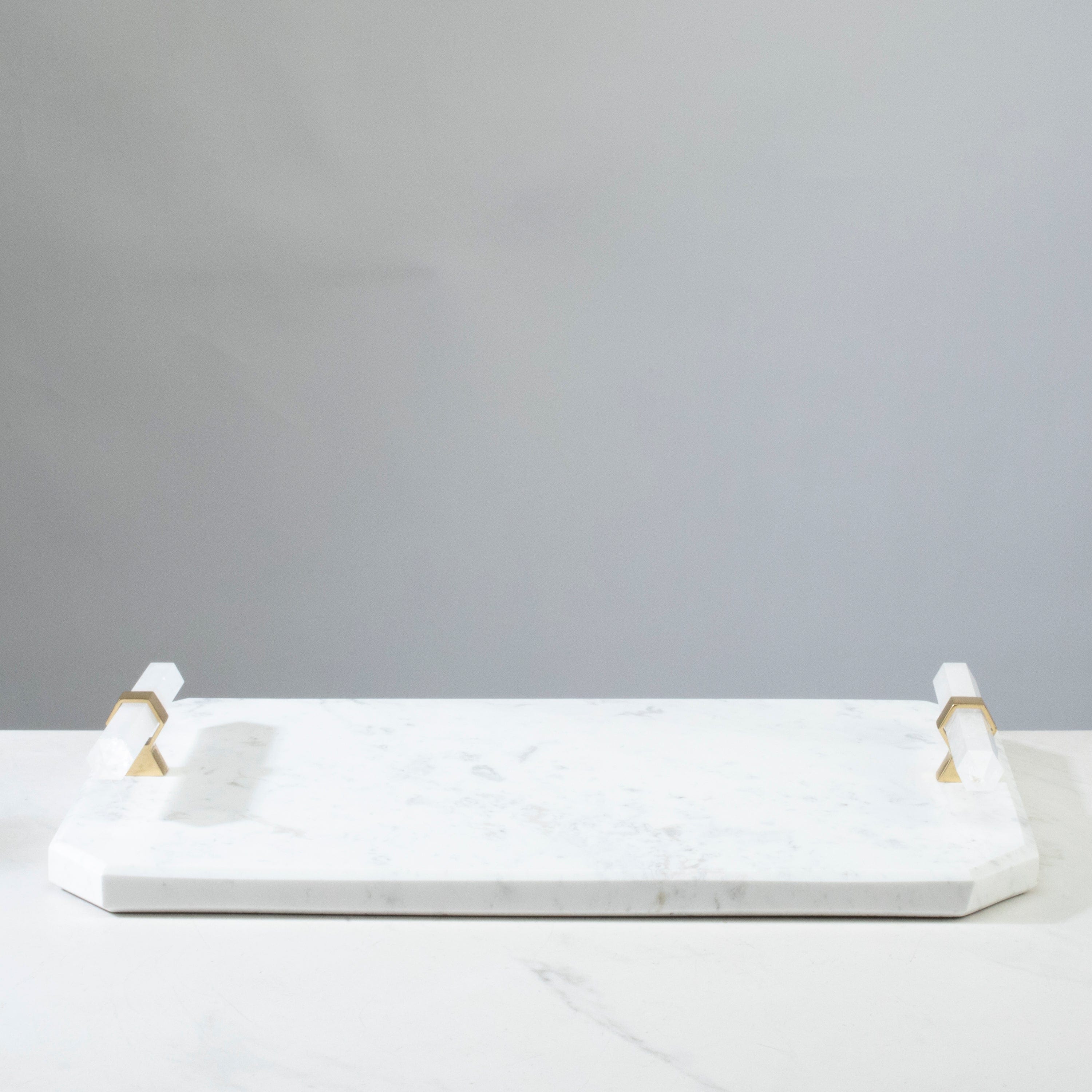 KALIFANO Crystal Home Decor Marble & Quartz Cheese Tray HG1128A-QZ